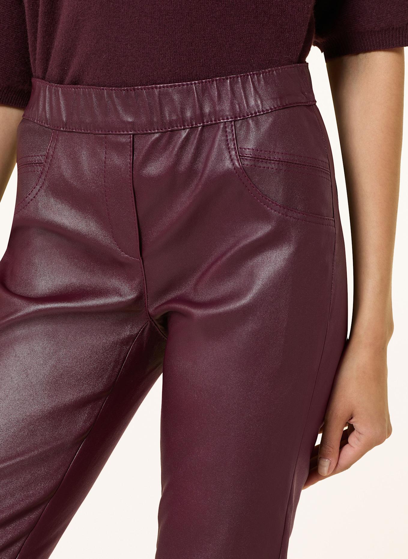LUISA CERANO 7/8-Hose aus Leder: DUNKELROT