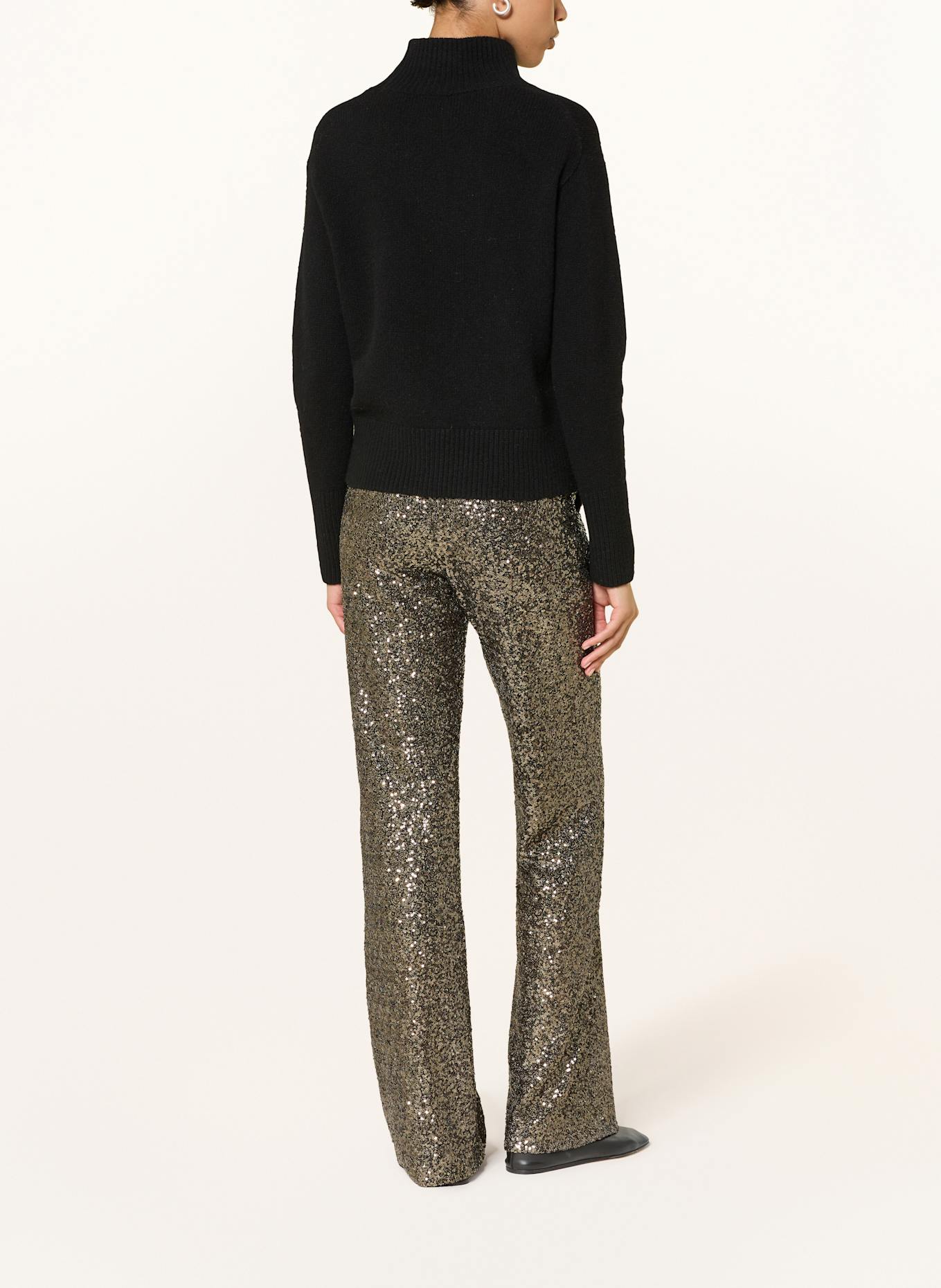 LUISA CERANO Hose mit Pailletten: DUNKELGRAU