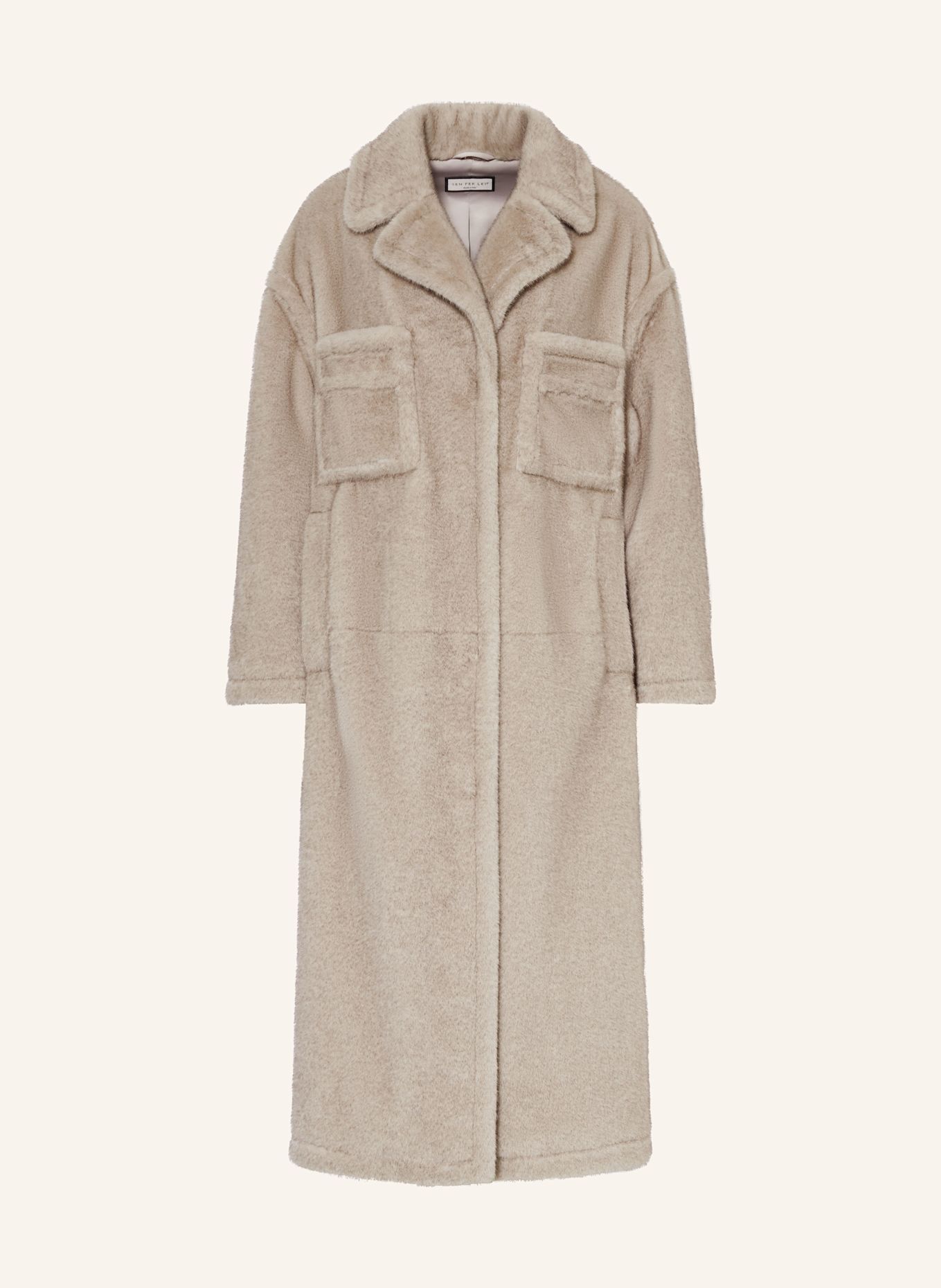 SEM PER LEI Kunstpelz-Mantel: GRAU