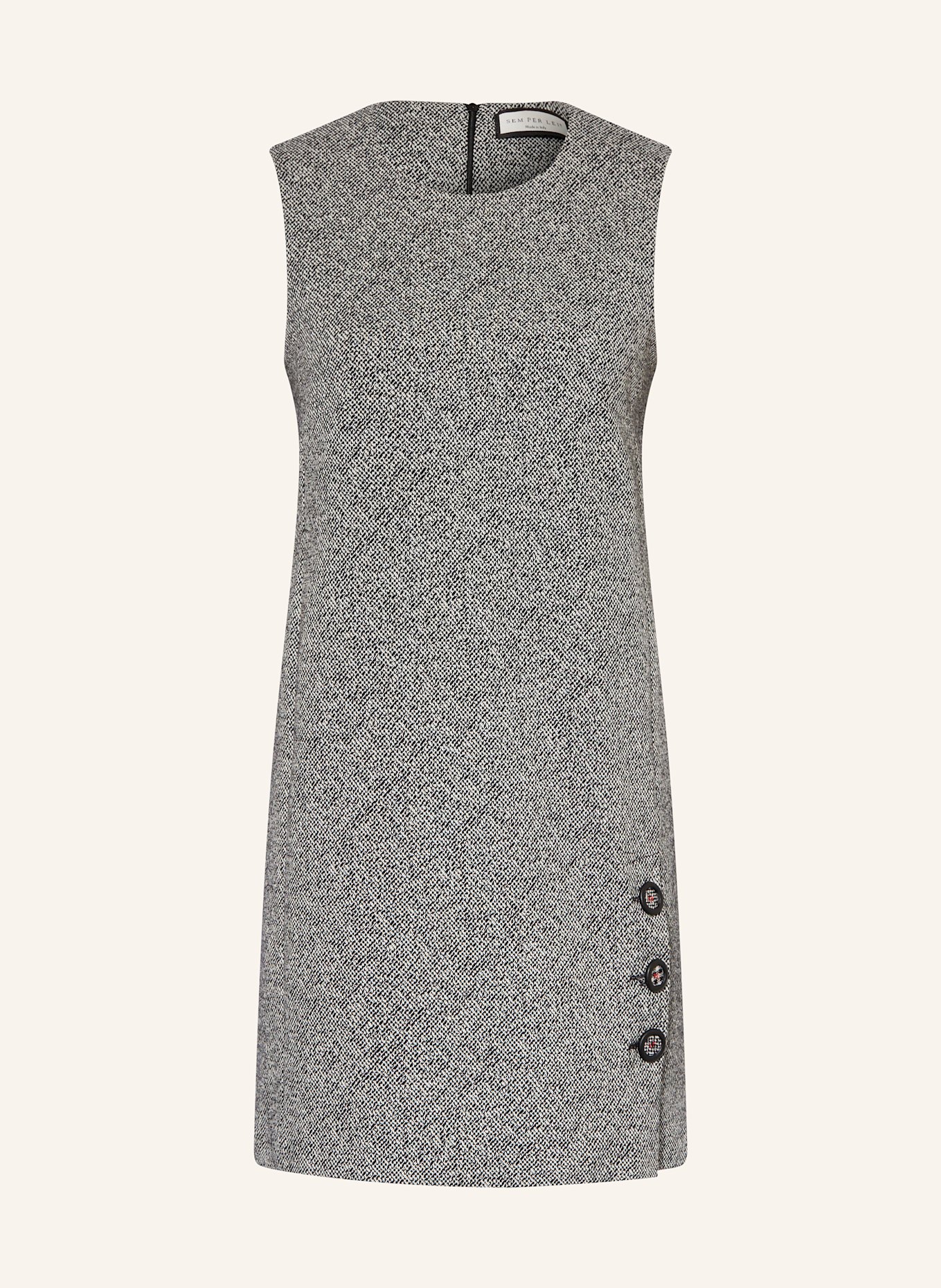SEM PER LEI Kleid: SCHWARZ / HELLGRAU