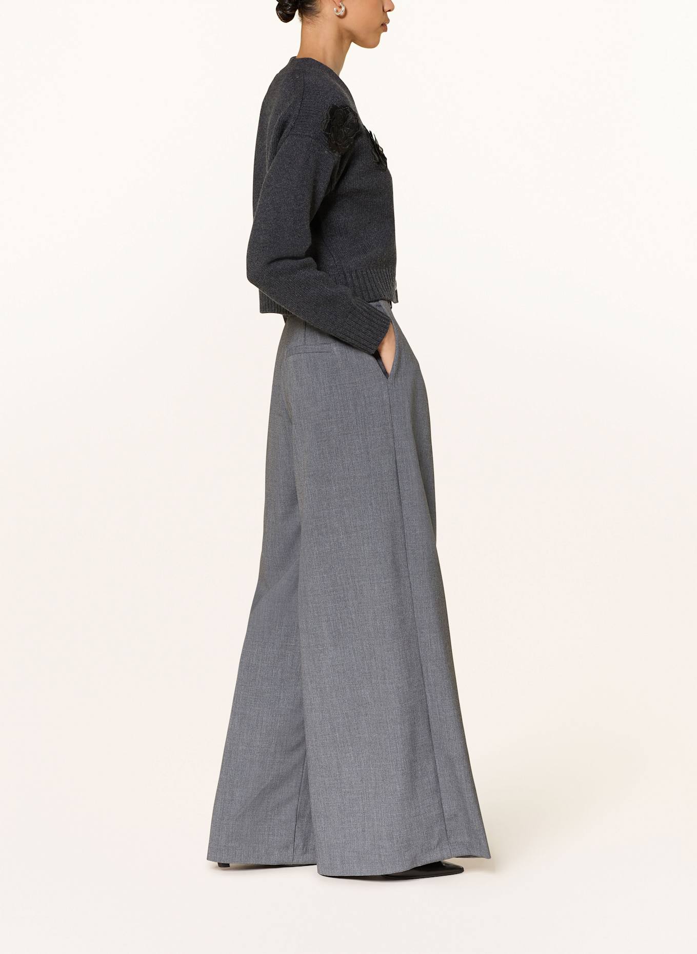 SEM PER LEI Marlenehosen: DUNKELGRAU