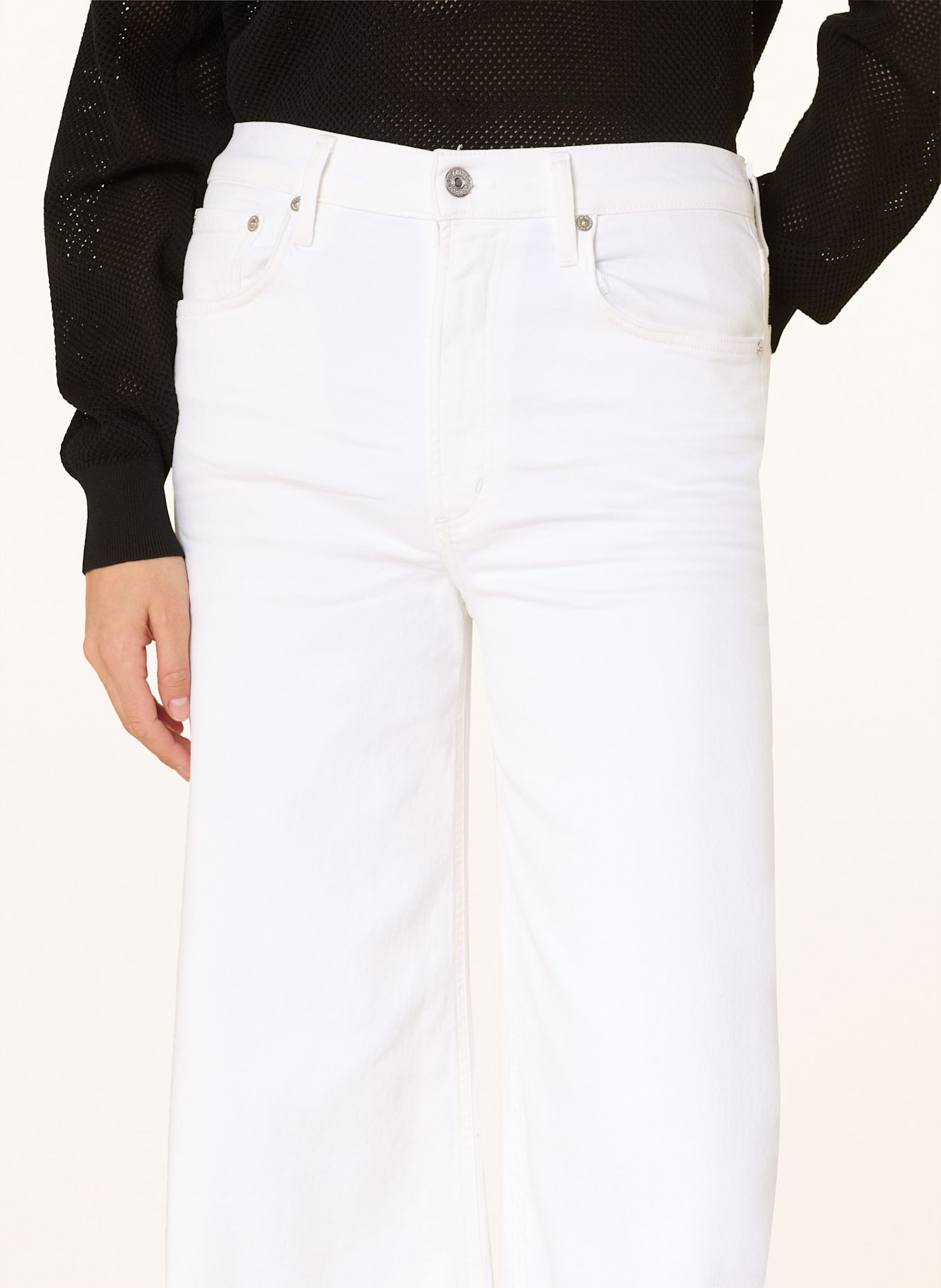 CITIZENS of HUMANITY Wide Leg Jeans LYRA LONG: soft white wht w/basic grdng