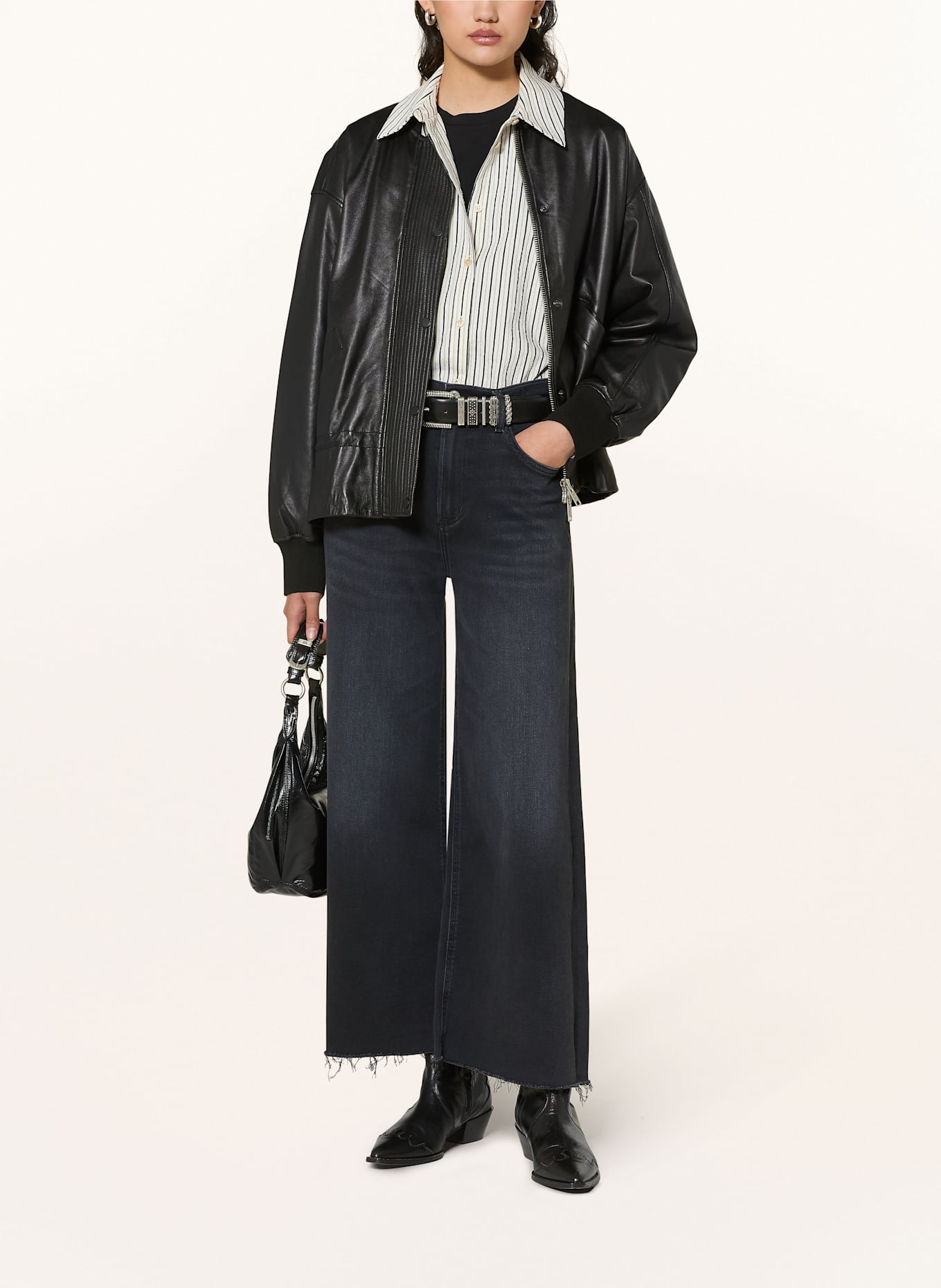 CITIZENS of HUMANITY Wide Leg Jeans LYRA: medallion washed black