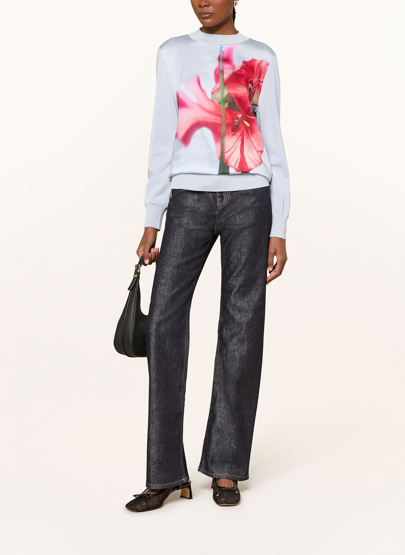 TED BAKER Sweatshirt ELOAA: HELLBLAU / ROT / GRÜN
