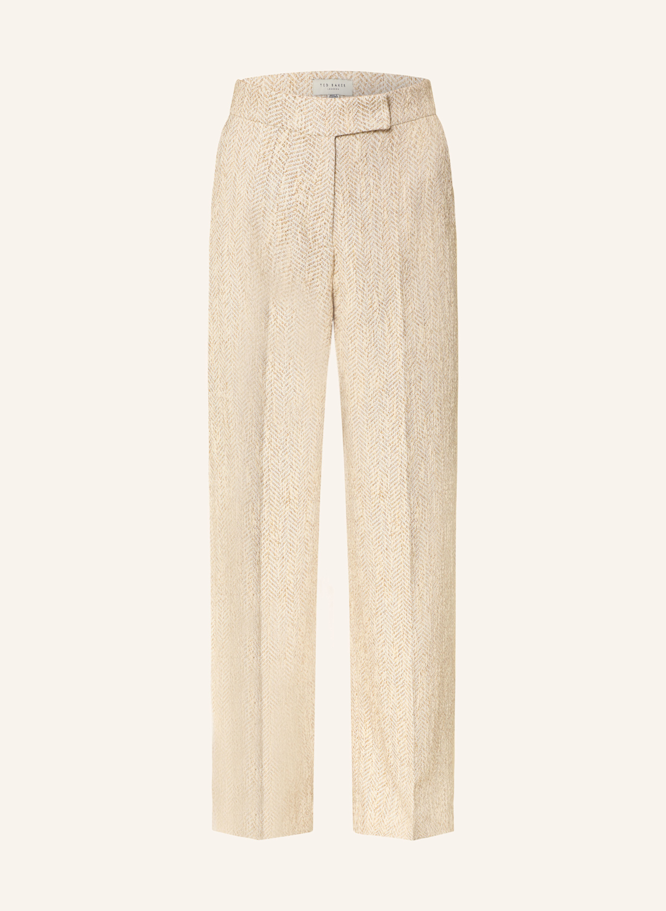 TED BAKER IVORY wide leg trousers: ECRU/ BEIGE/ CREAM