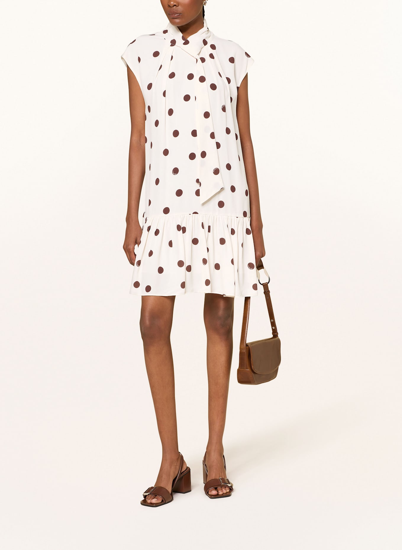 TED BAKER Schluppenkleid JUTUVA: WEISS / DUNKELBRAUN