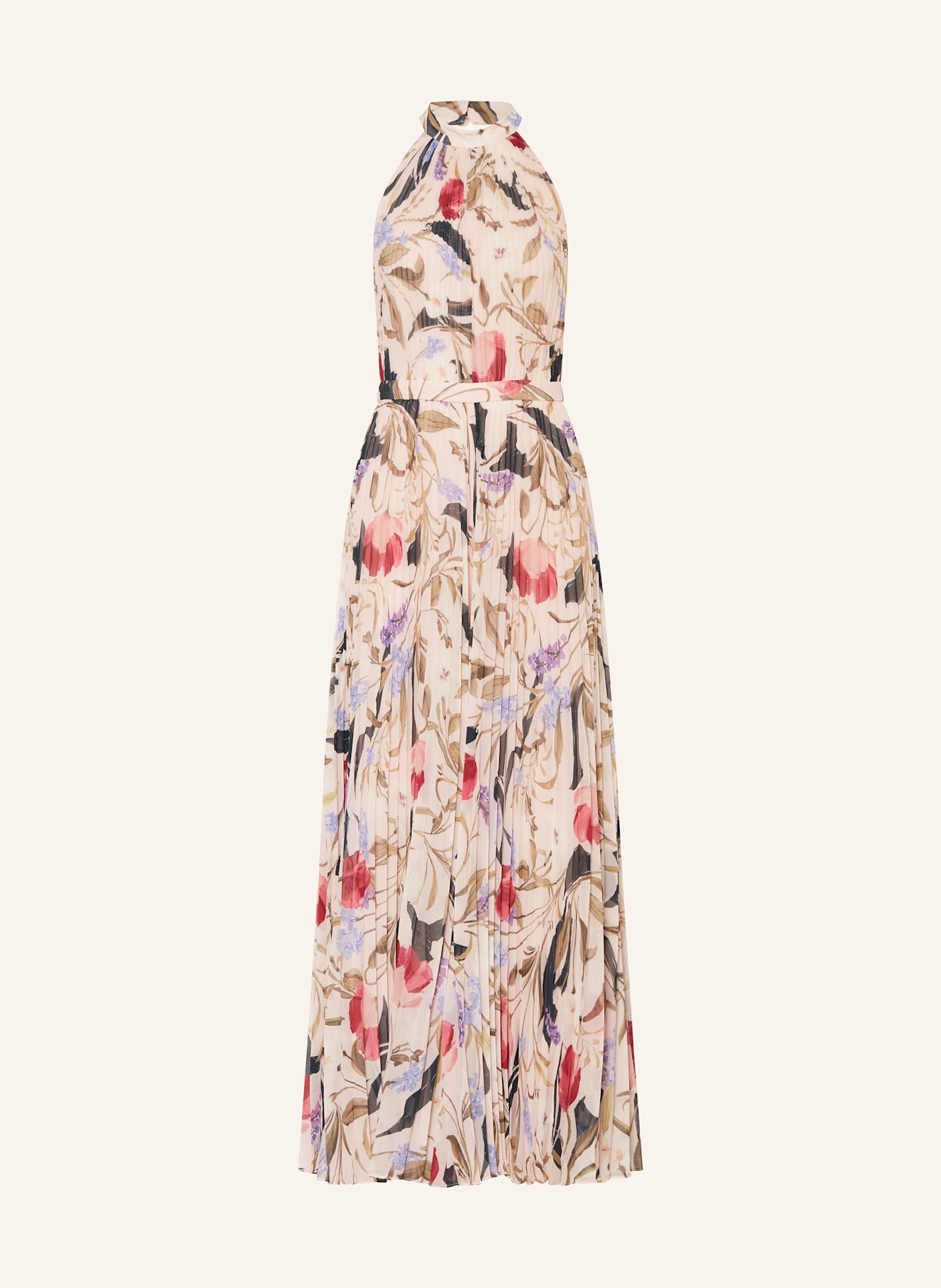 TED BAKER CURCLOA jumpsuit with pleats: LIGHT PINK/ PINK/ GREEN