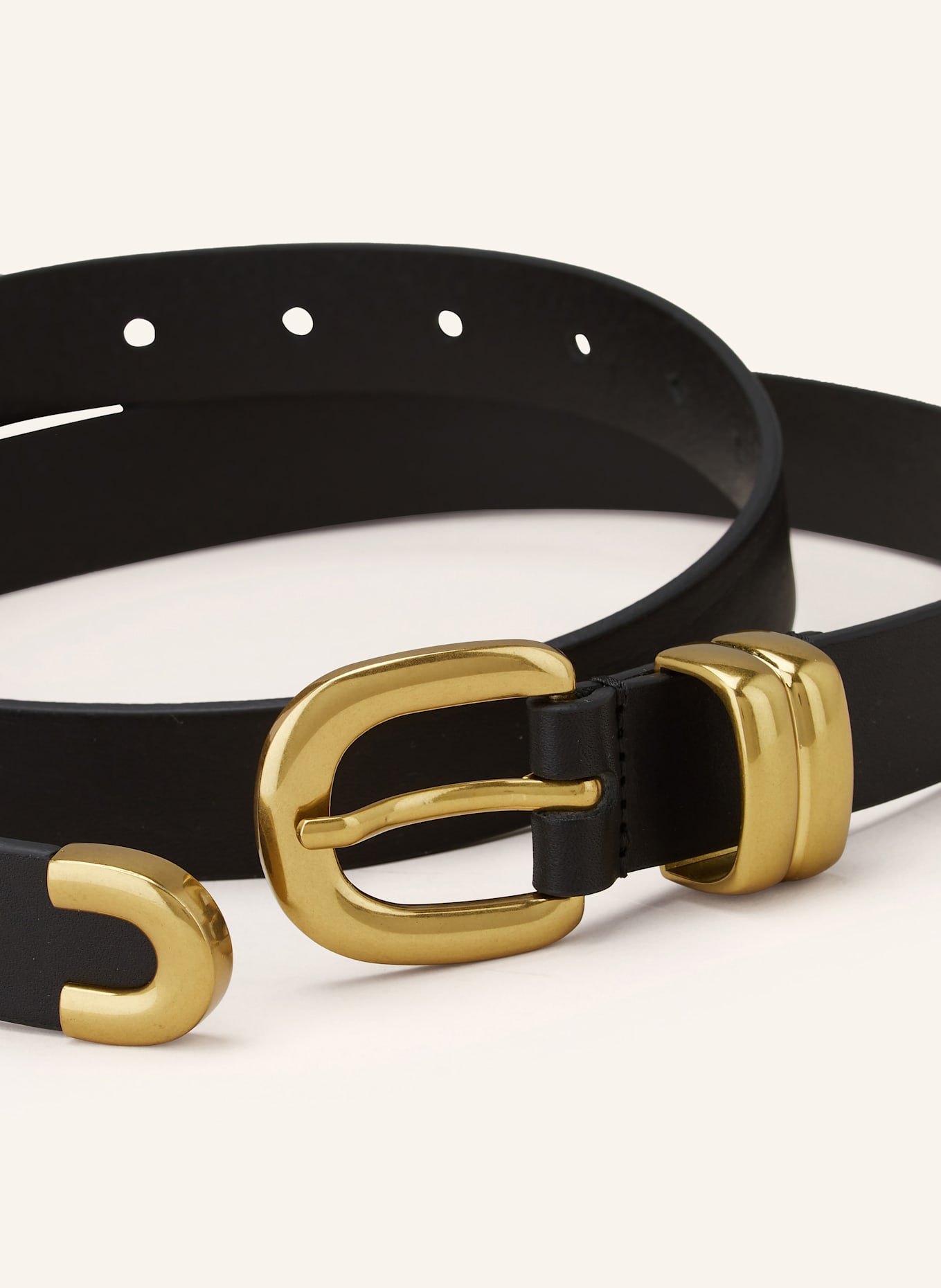 BY MALENE BIRGER Ledergürtel ZOILO: SCHWARZ