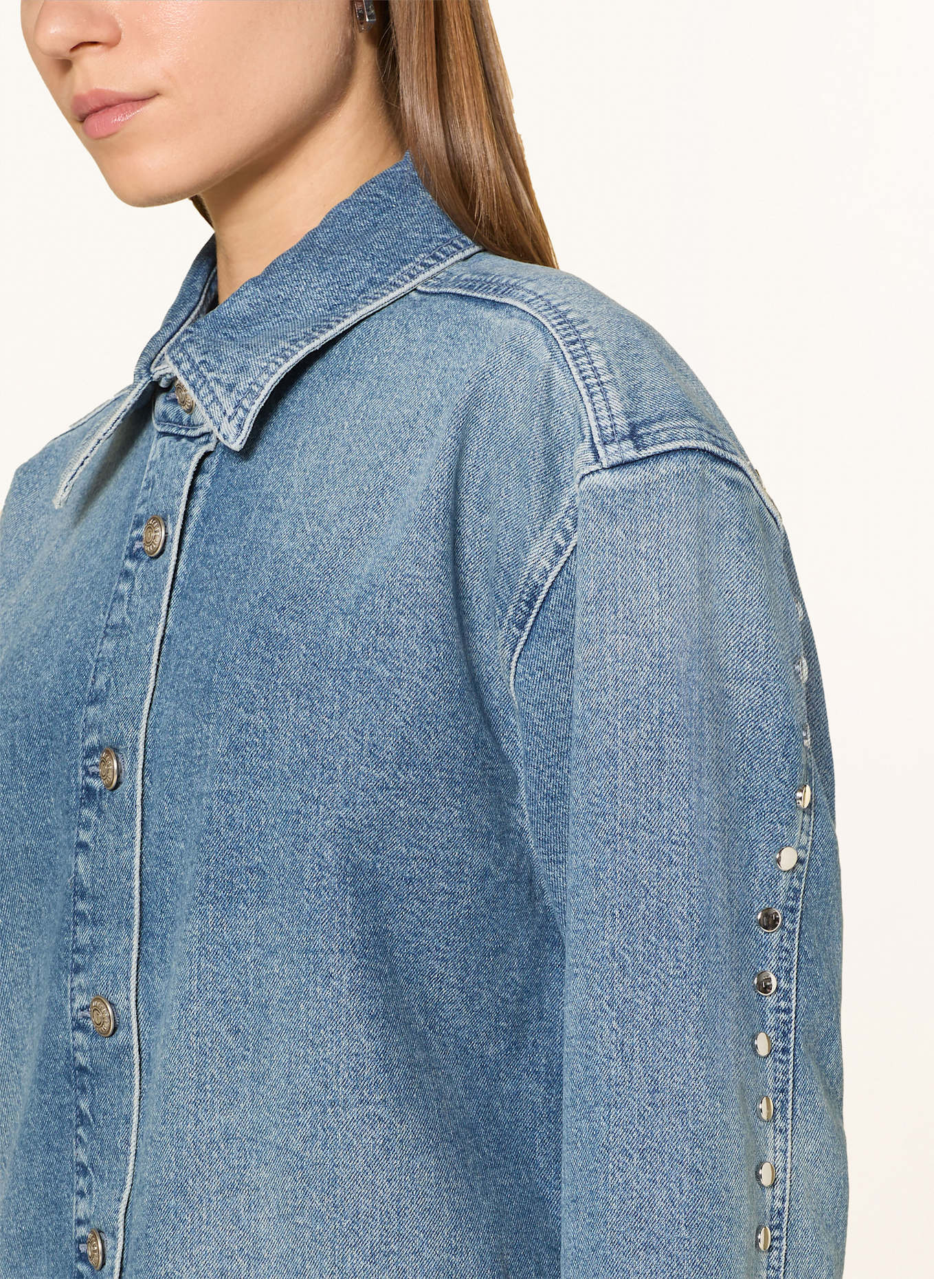 MAC Jeans-Overshirt DAYTON mit Nieten: BLAU