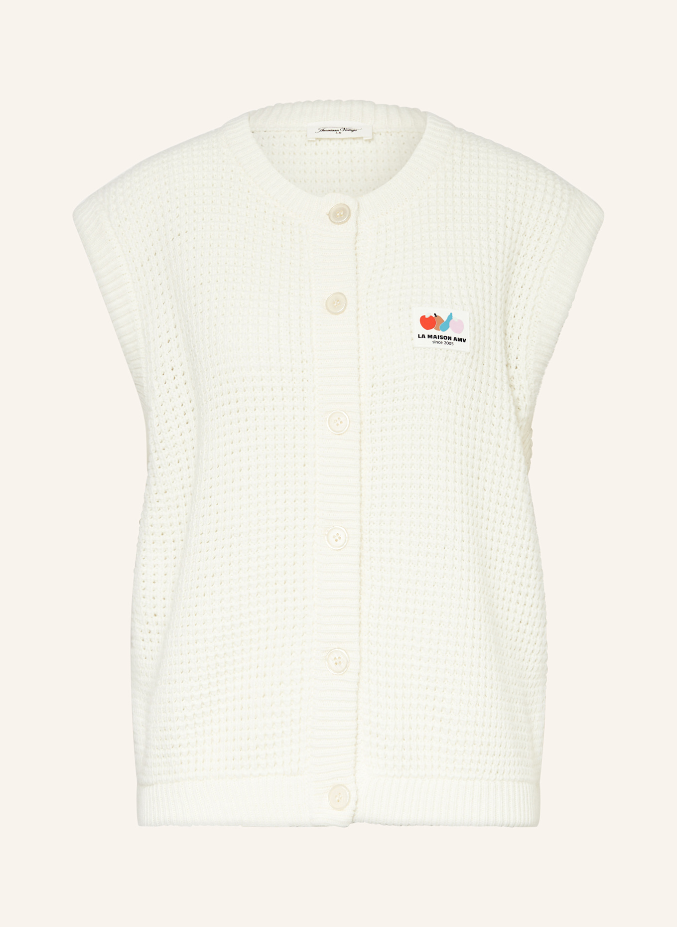 American Vintage Strickweste CRASHWAY: ECRU