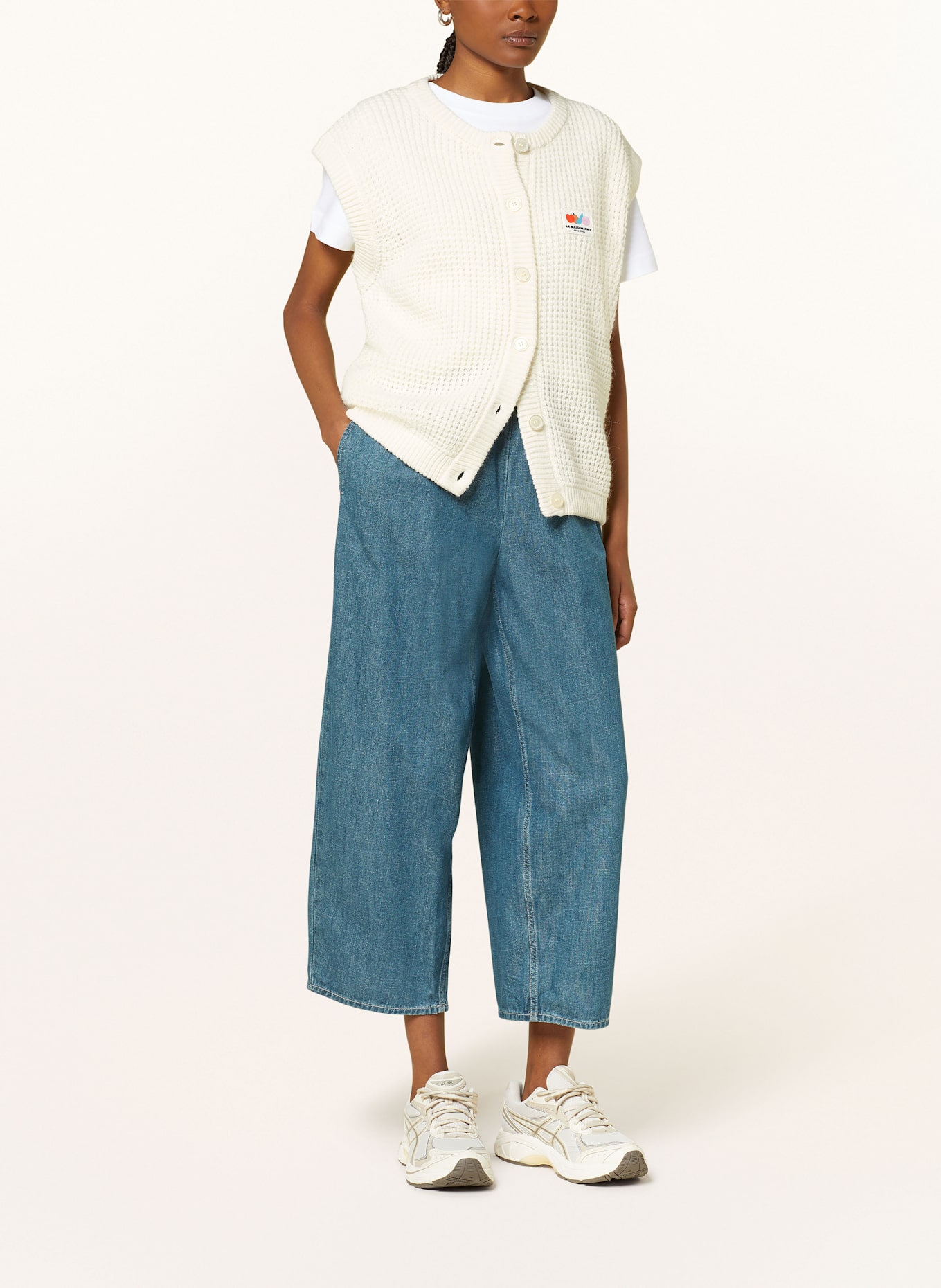 American Vintage Strickweste CRASHWAY: ECRU