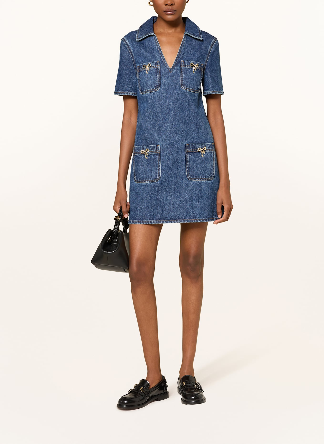 self-portrait Jeanskleid: BLUE BLUE