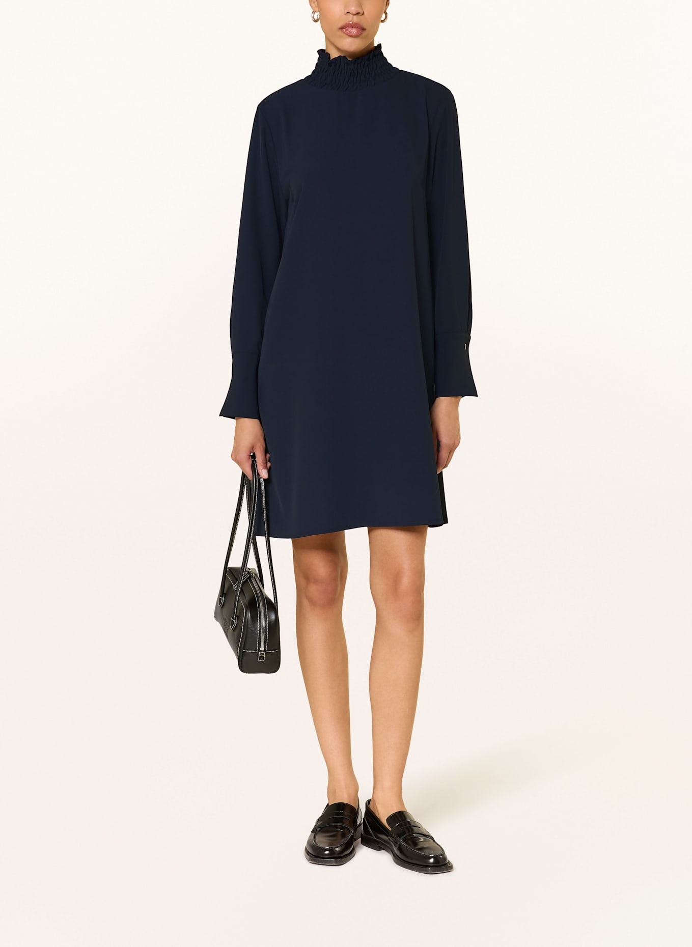 ANNA's Kleid mit Rüschen: DUNKELBLAU