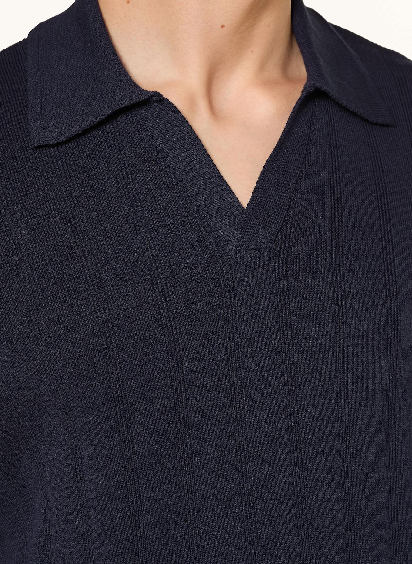 ARMEDANGELS Strick-Poloshirt AARVEN Regular Fit: DUNKELBLAU