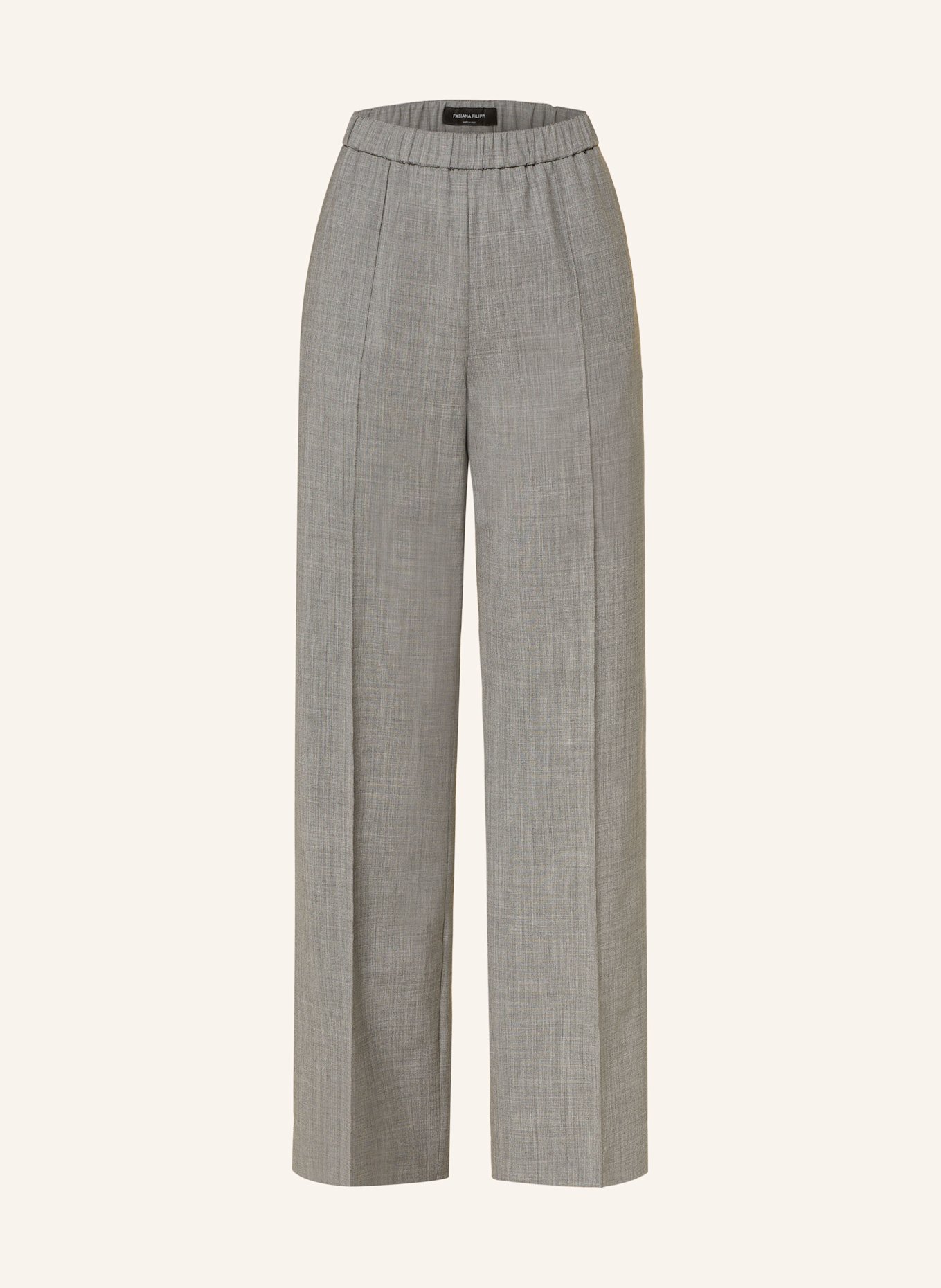 FABIANA FILIPPI Marlenehose mit Schmucksteinen: GRAU