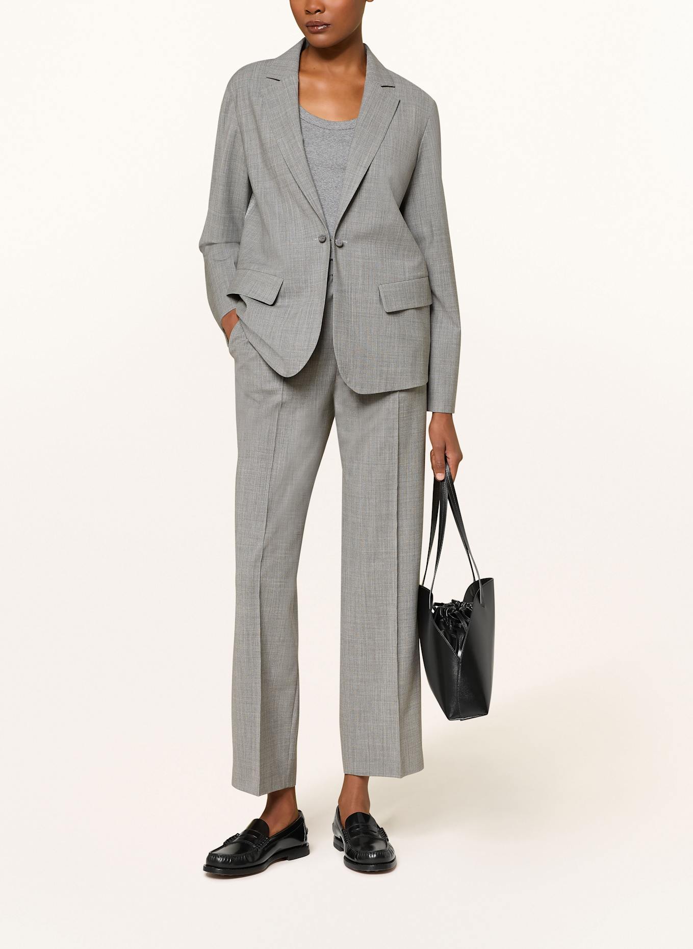 FABIANA FILIPPI Marlenehose mit Schmucksteinen: GRAU