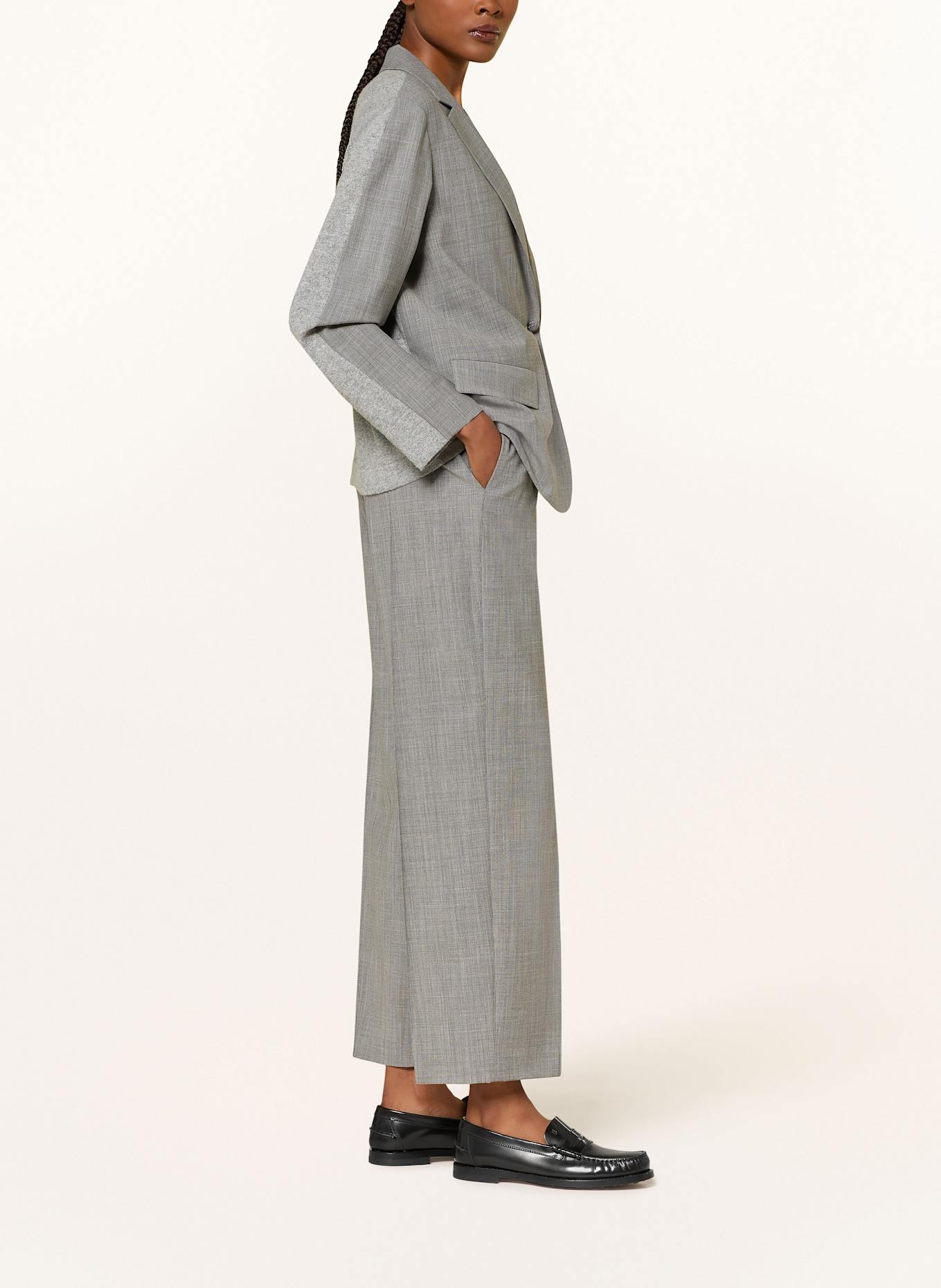 FABIANA FILIPPI Marlenehose mit Schmucksteinen: GRAU