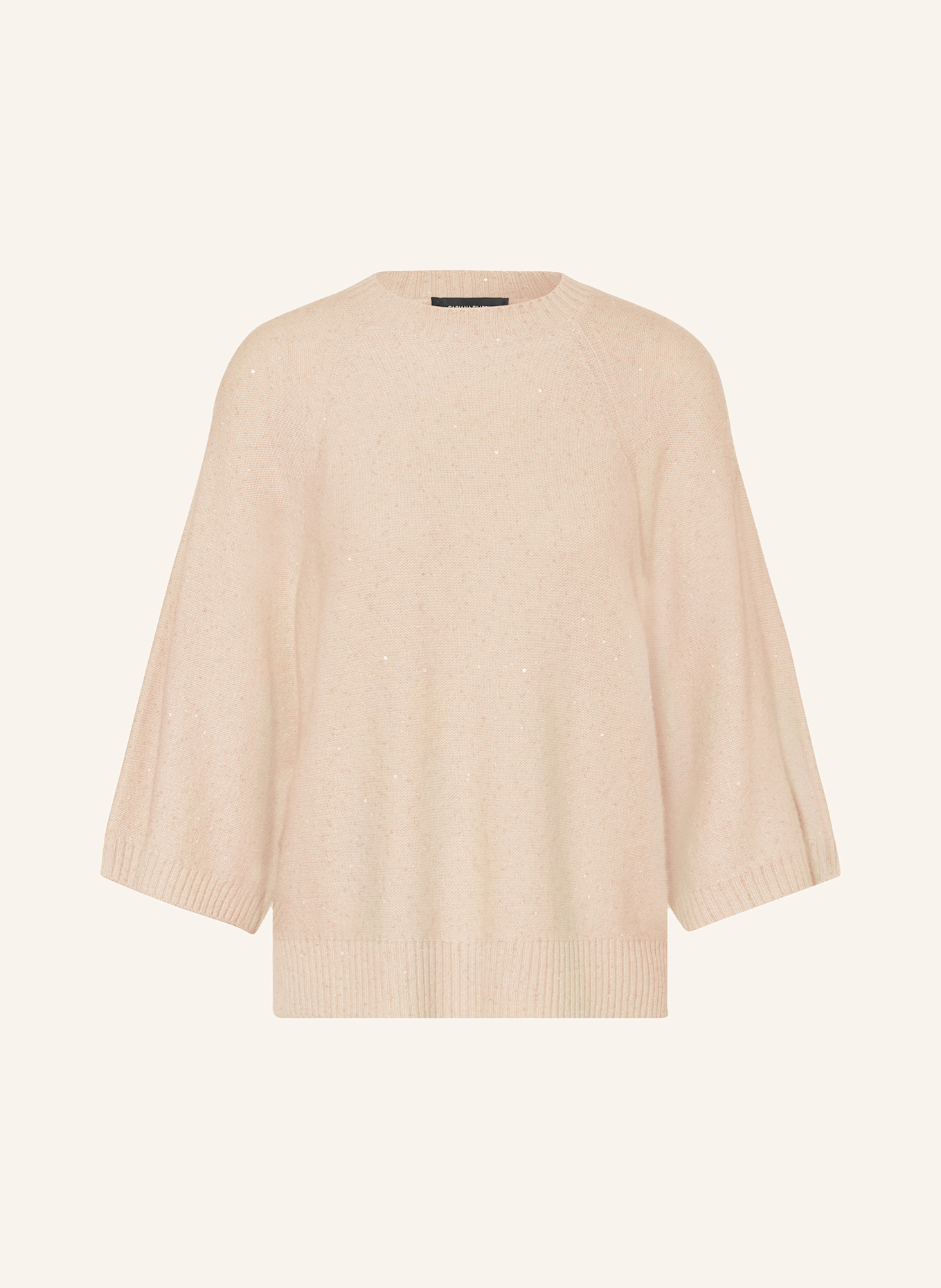 FABIANA FILIPPI Pullover mit 3/4-Arm und Pailletten: NUDE