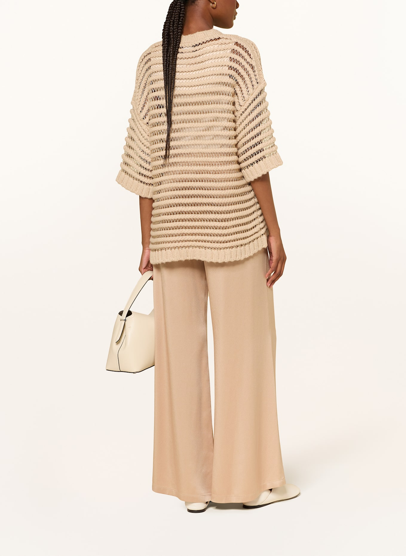 FABIANA FILIPPI Strickshirt aus Kamelhaar mit Glitzergarn: CAMEL