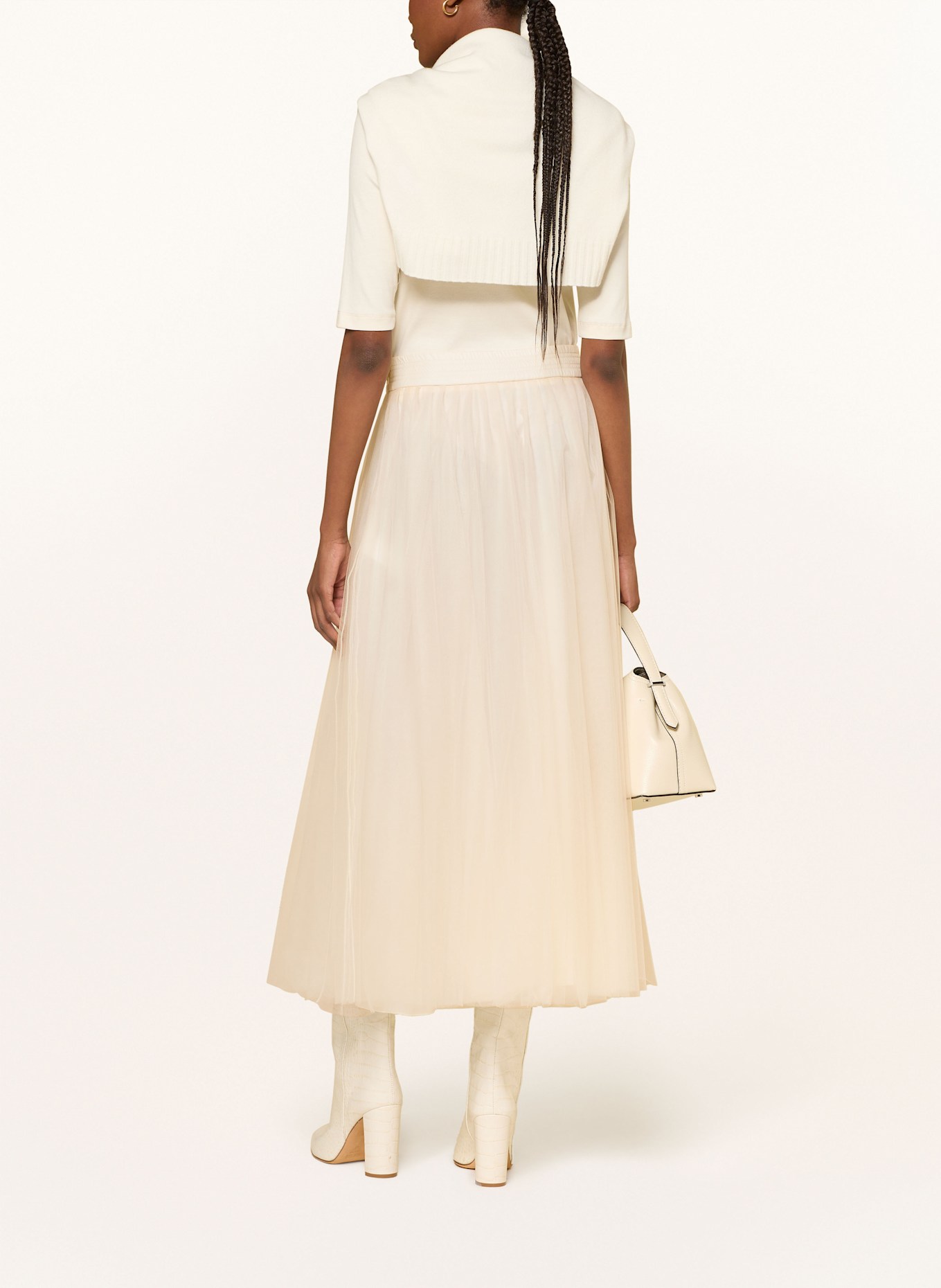 FABIANA FILIPPI Tulle skirt in cream