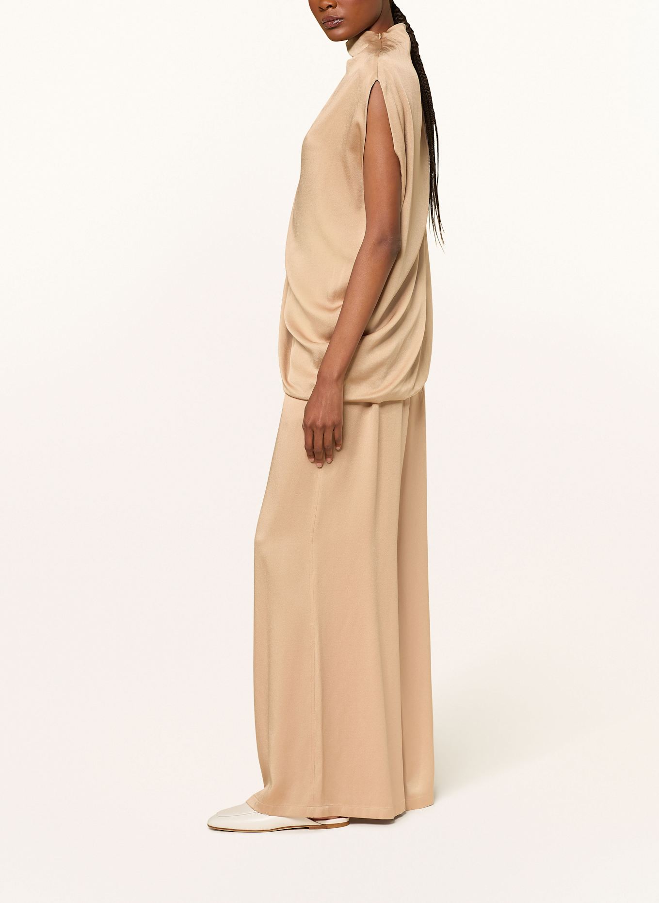 FABIANA FILIPPI Marlenehose aus Satin: CAMEL