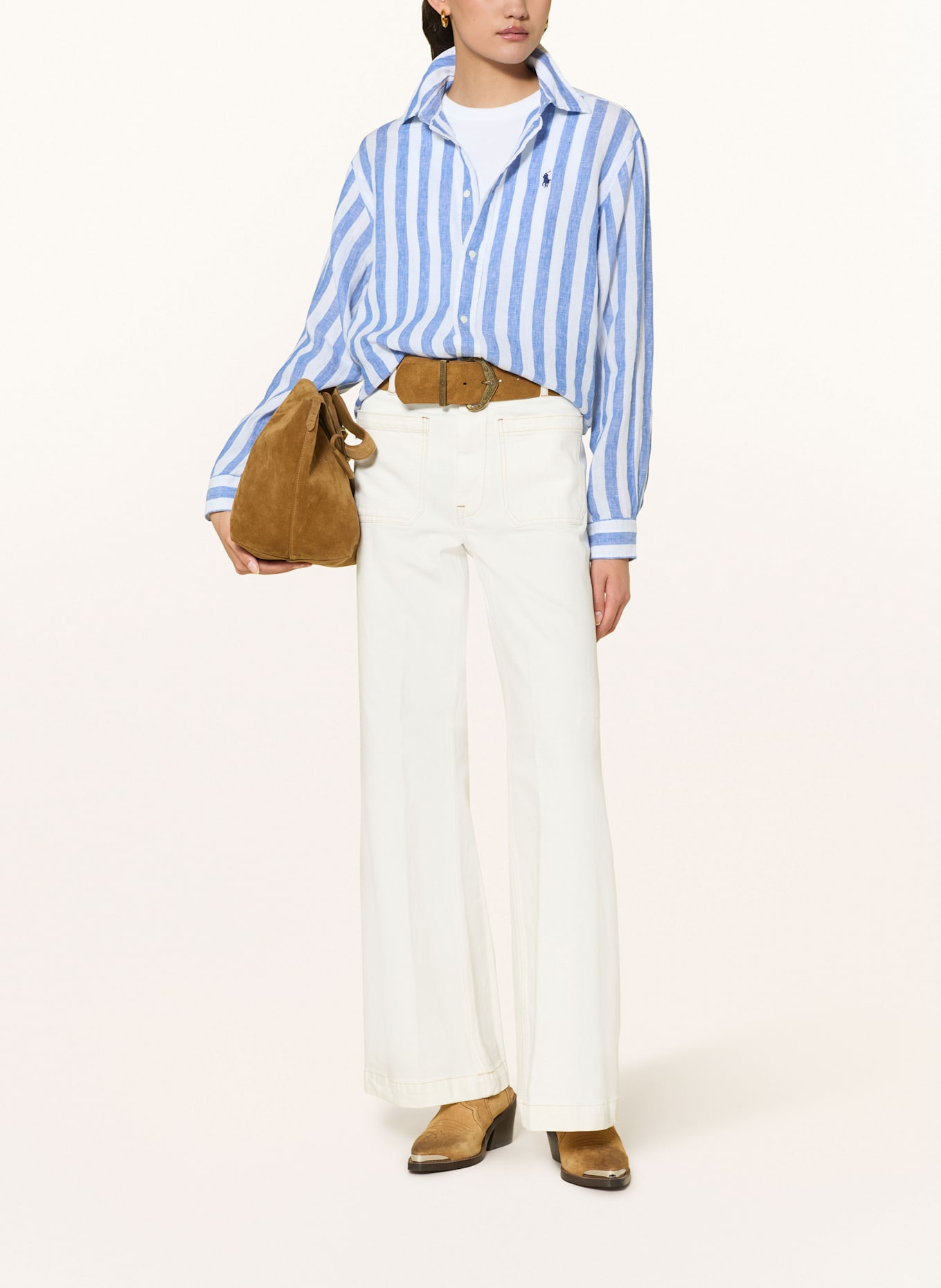 POLO RALPH LAUREN Чоловіча сорочка в клітку з довгим рукавом polo ralph lauren: WEISS