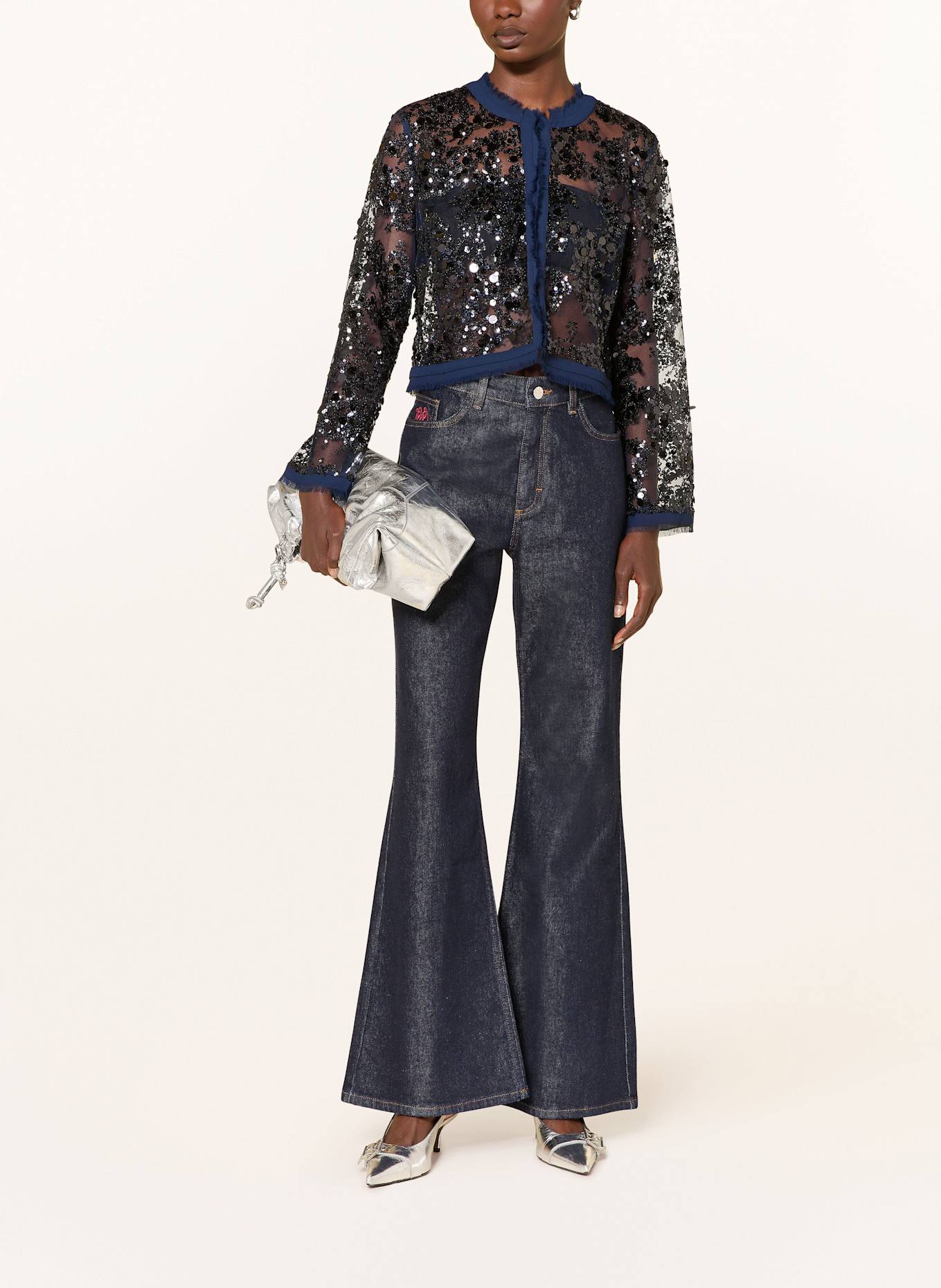 BAUM UND PFERDGARTEN Jacke BETHINA mit Pailletten: DUNKELBLAU