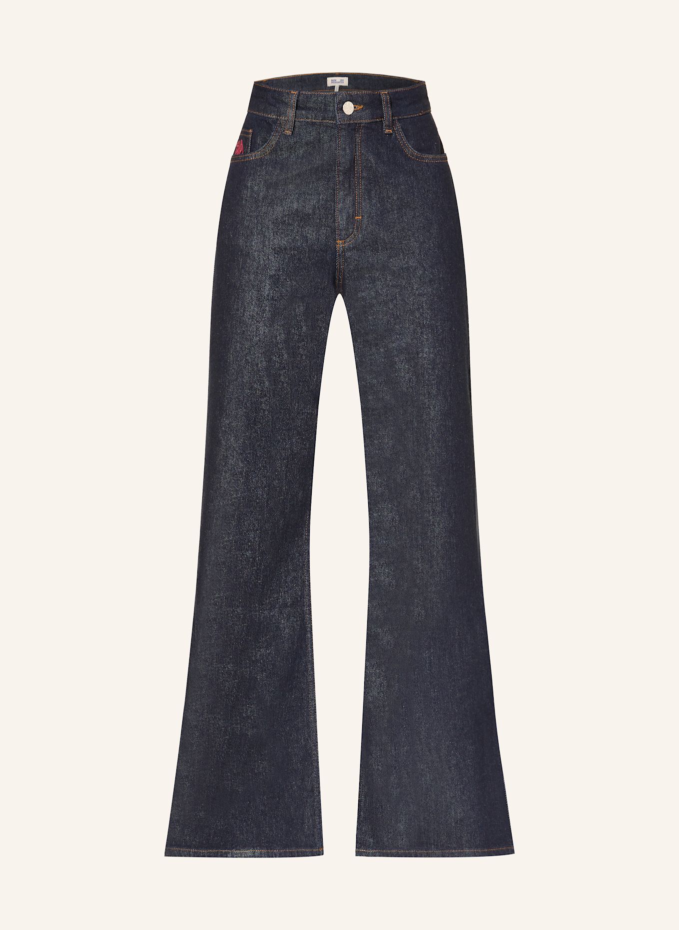 BAUM UND PFERDGARTEN Flared Jeans NILEA: C7553 Dark Denim Wash