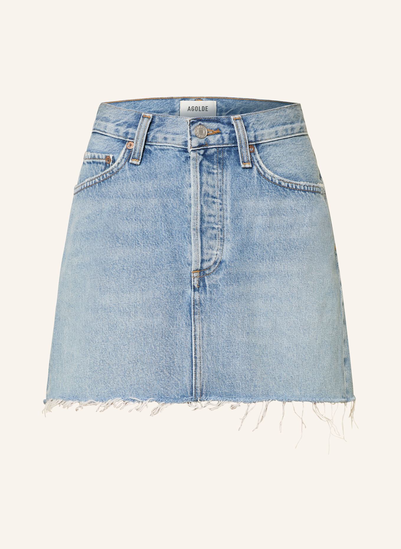 AGOLDE V-WAIST MINI denim skirt: Palm Angels T-Shirts