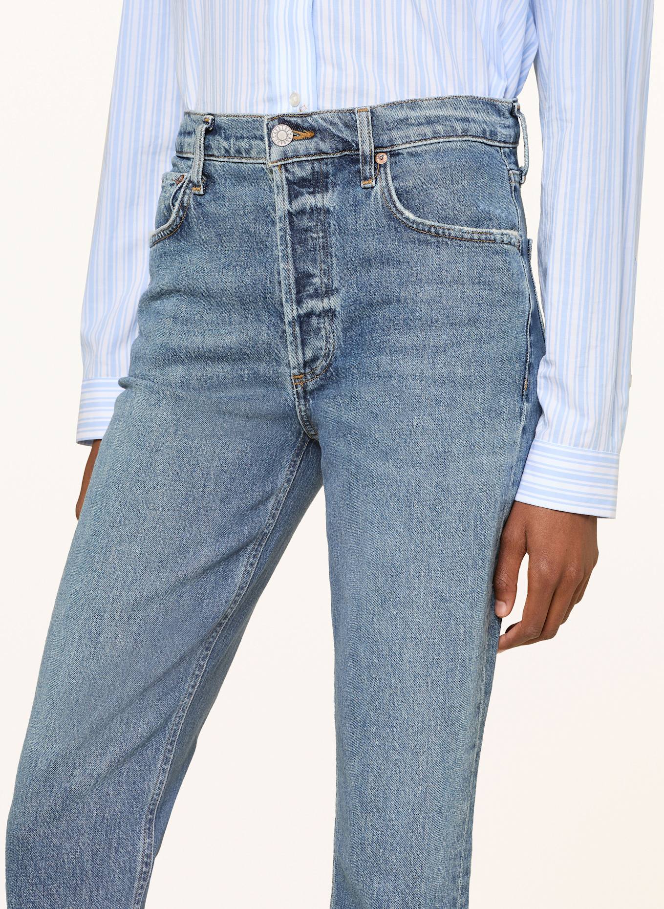 AGOLDE Jeansy straight RILEY: moor med marble ind