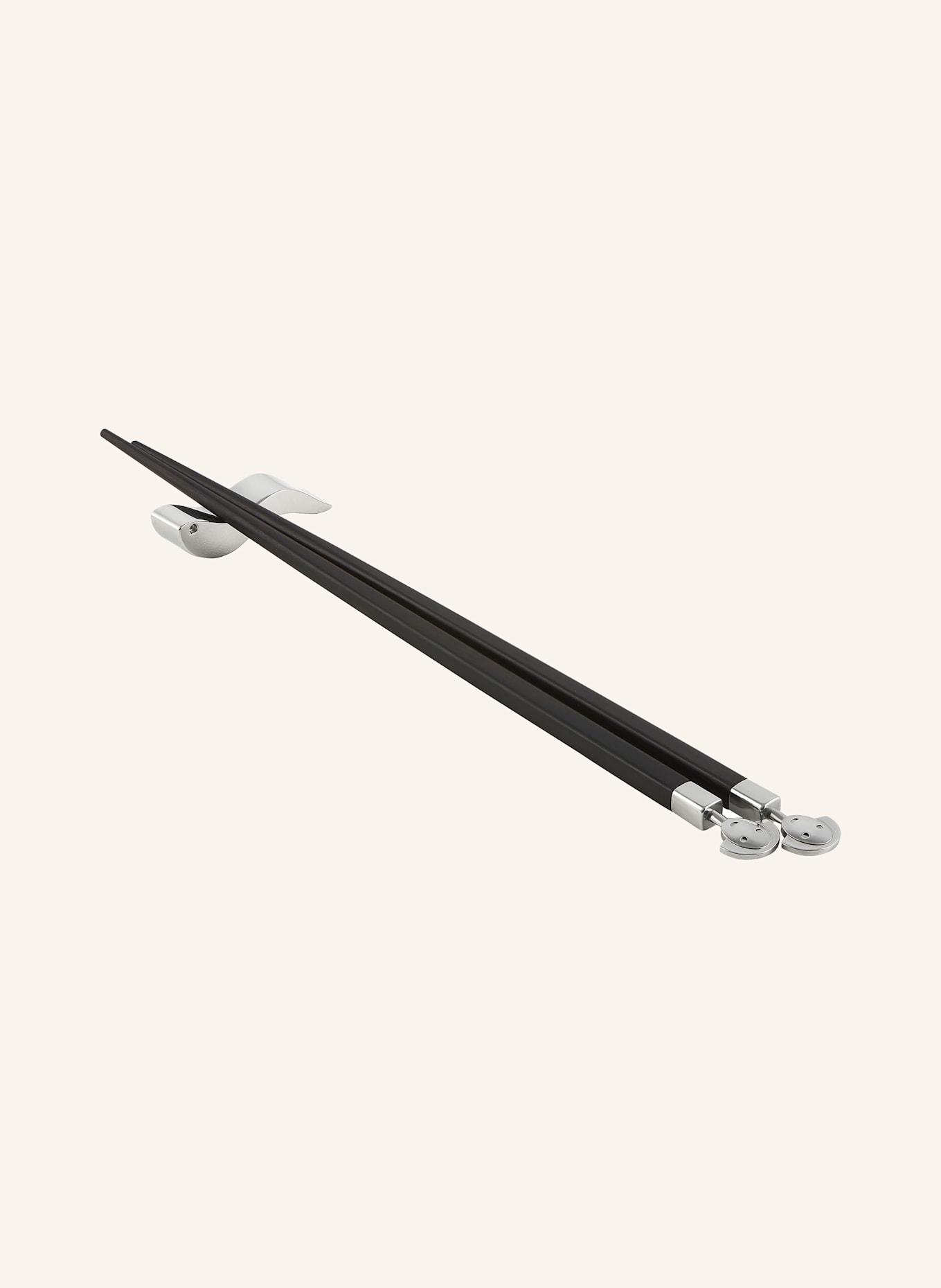 ALESSI Essstäbchen ANNA: DUNKELBRAUN / SILBER