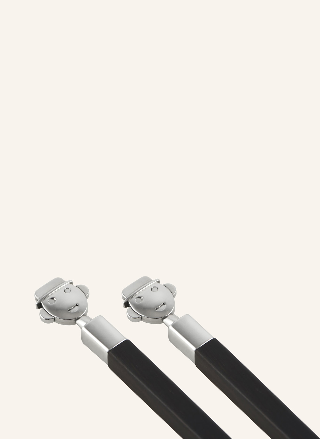 ALESSI ALESSANDRO chopsticks: DARK BROWN / SILVER