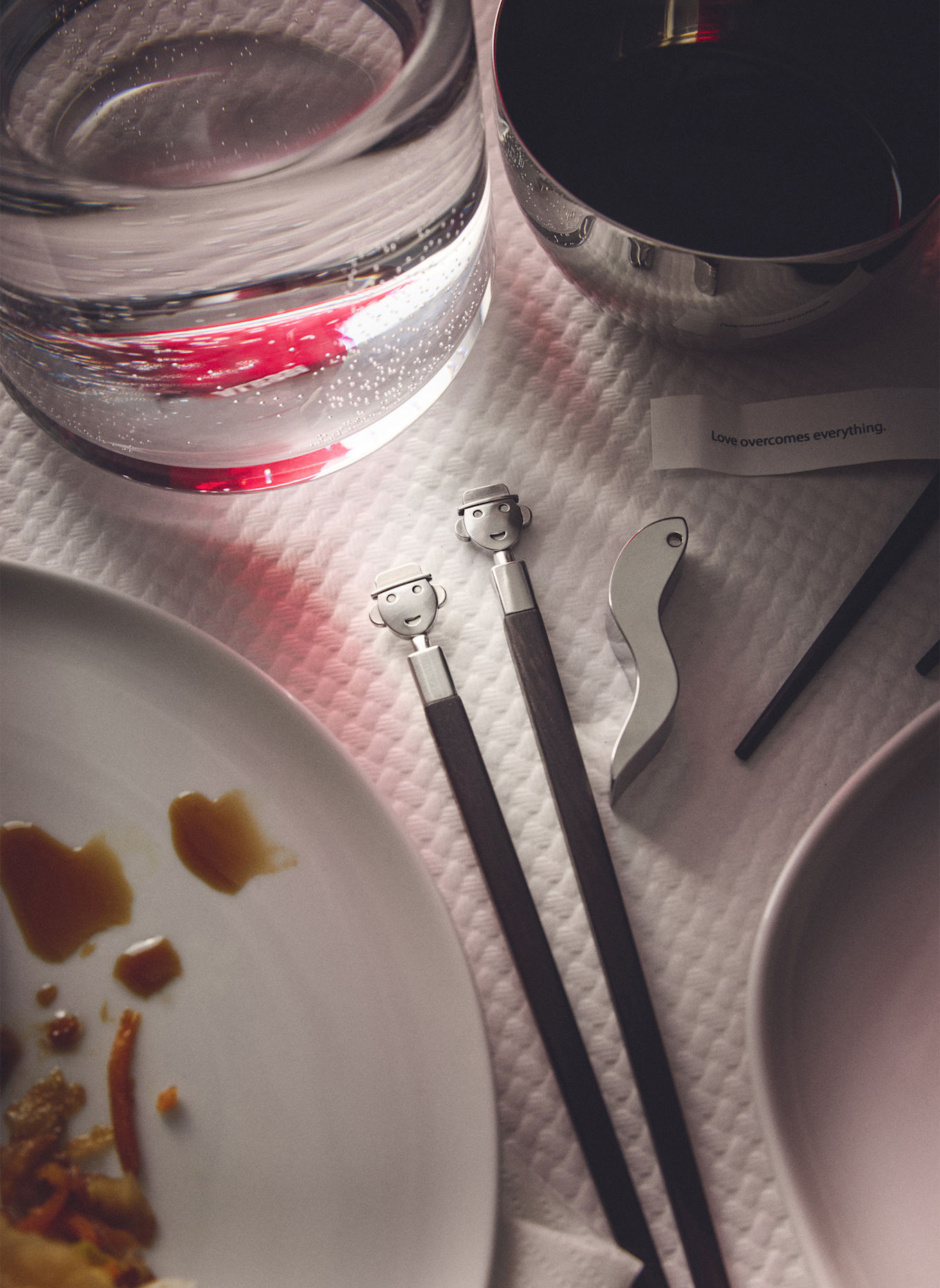 ALESSI ALESSANDRO chopsticks: DARK BROWN / SILVER