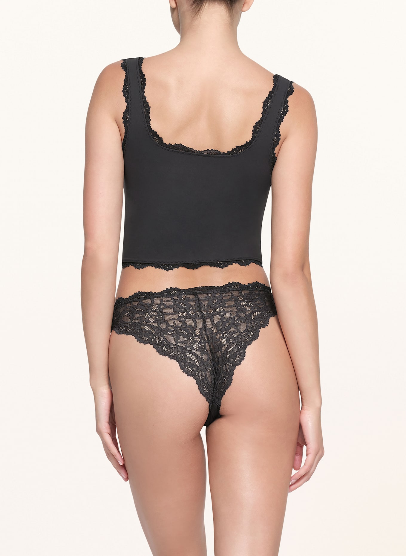 SKIMS Lounge-Top FITS EVERYBODY LACE: SCHWARZ