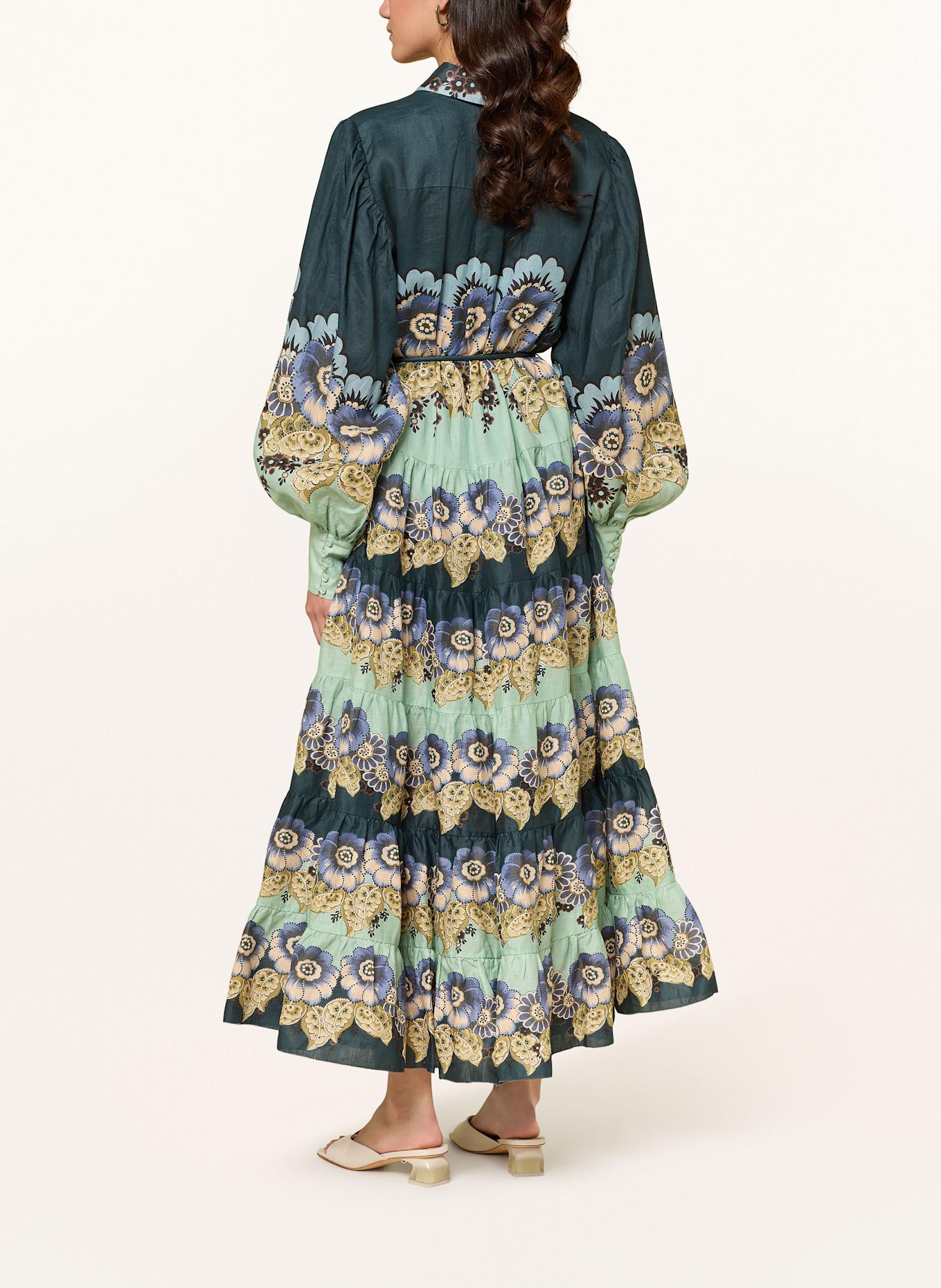 ALÉMAIS Hemdblusenkleid MADALENA: PETROL/ BLAU/ MINT