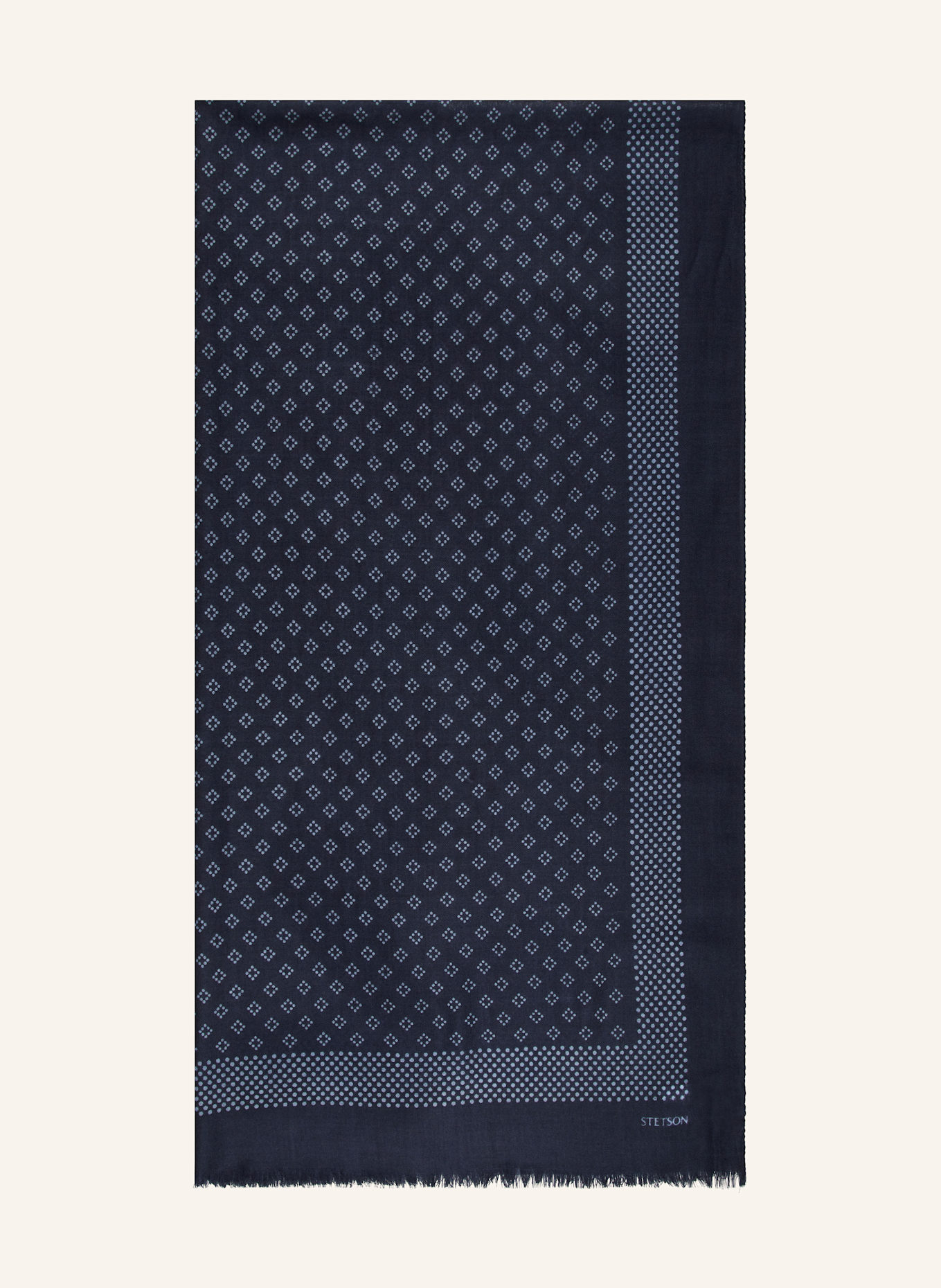 STETSON écharpe: BLEU FONCÉ / BLEU CLAIR