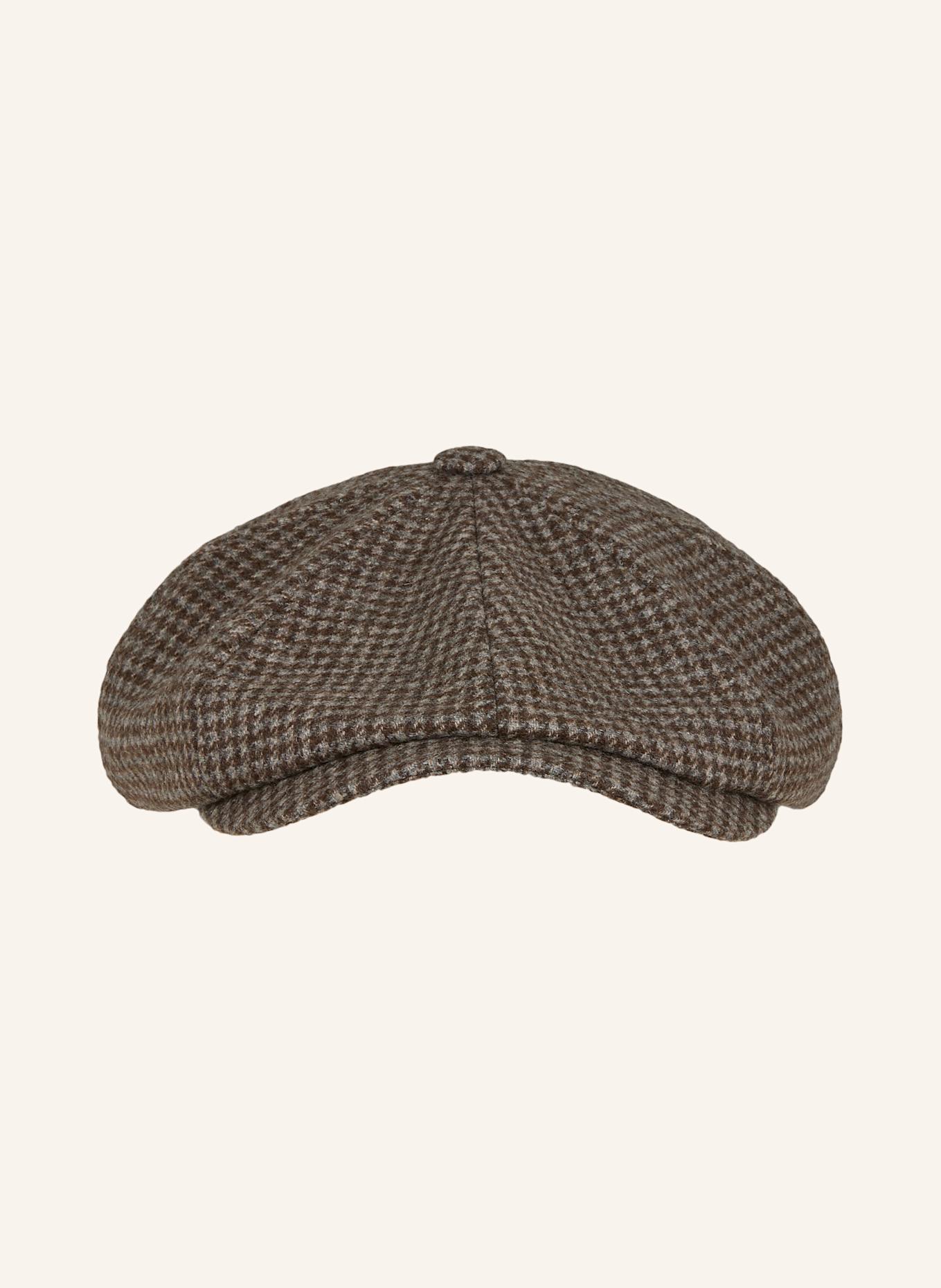 STETSON Schiebermütze HATTERAS: BRAUN / BLAUGRAU / BEIGE