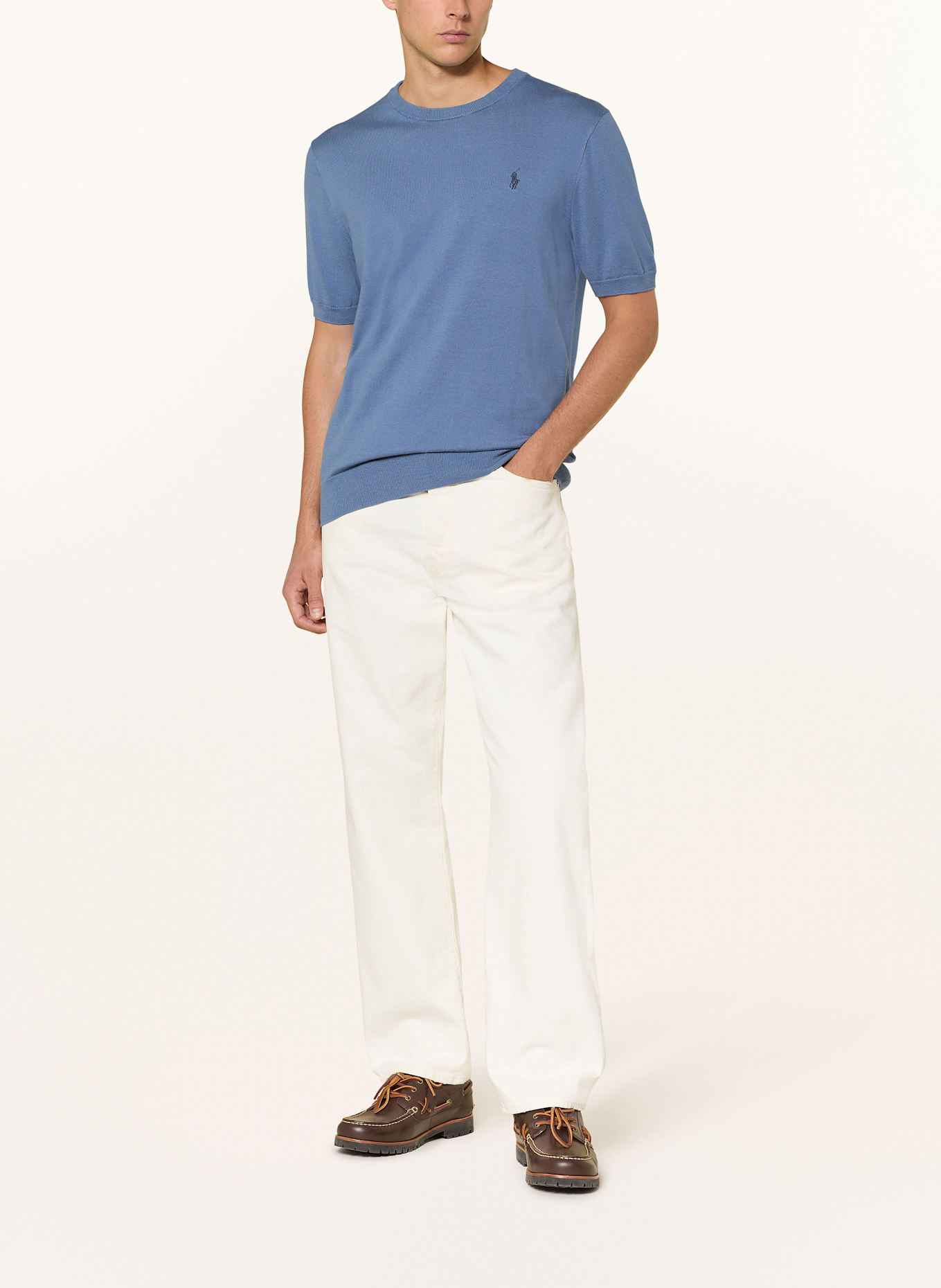 POLO RALPH LAUREN Dzianinowa koszulka: NIEBIESKI