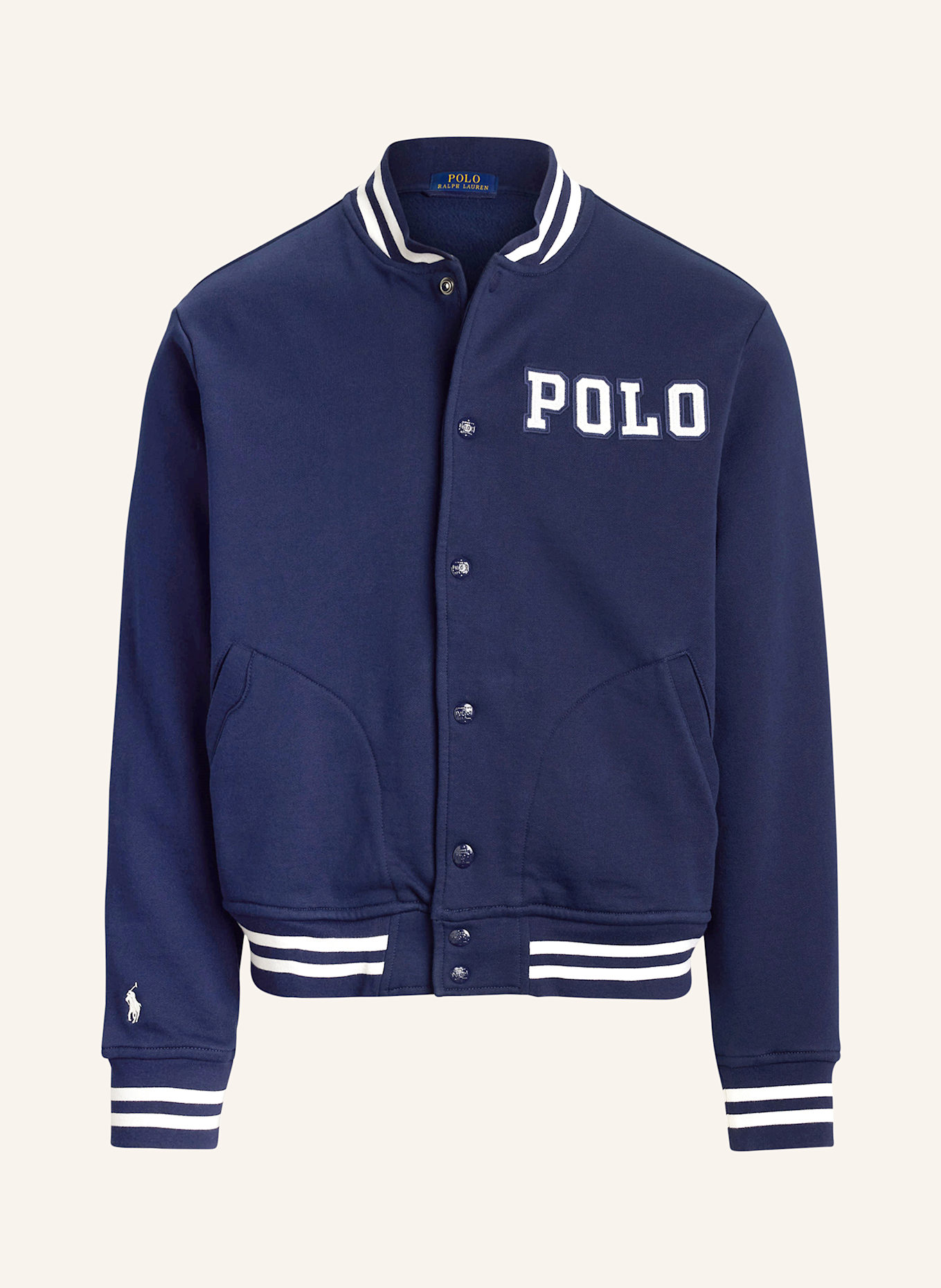 POLO RALPH LAUREN College-Jacke: DUNKELBLAU / WEISS