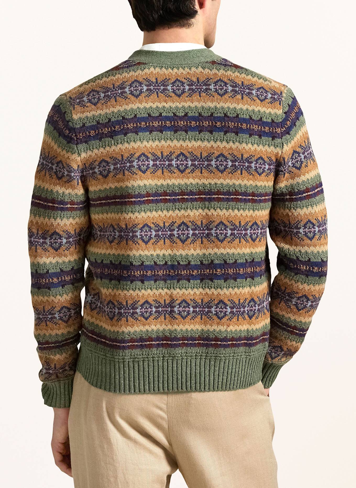POLO RALPH LAUREN Strickjacke: GRÜN/ BLAU/ BRAUN