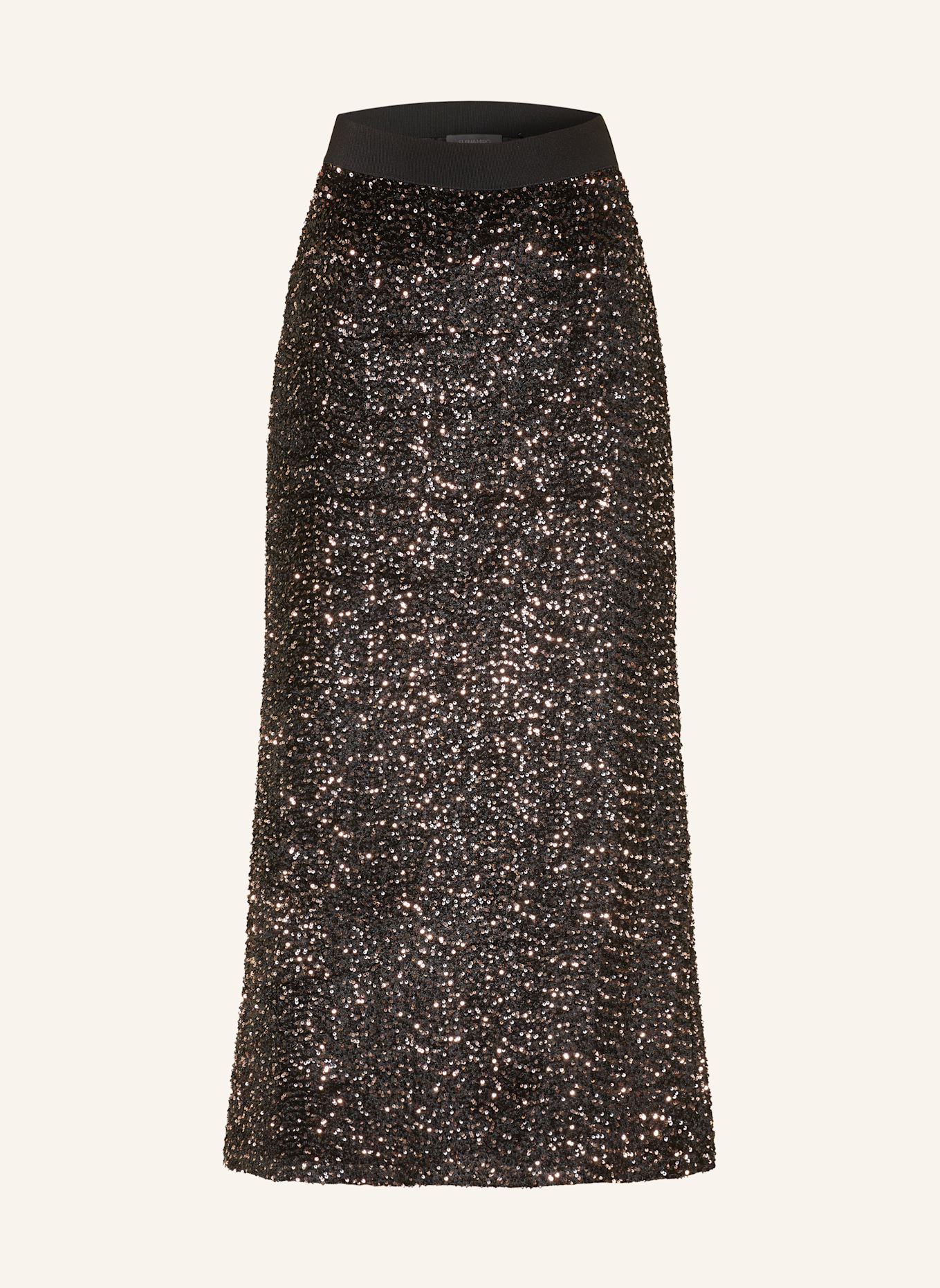 ELENA MIRO Rock mit Pailletten: SCHWARZ / ROSÉGOLD