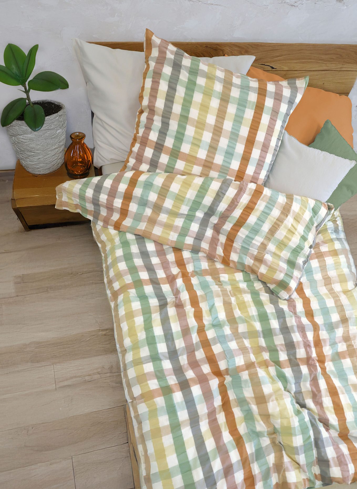 fleuresse Bettwäsche RIO: HELLGRÜN / GELB / ORANGE