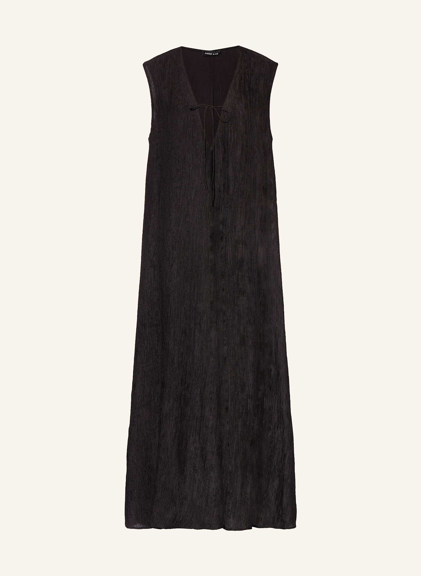 ANINE BING Kleid CONSTANCE mit Plissees: SCHWARZ