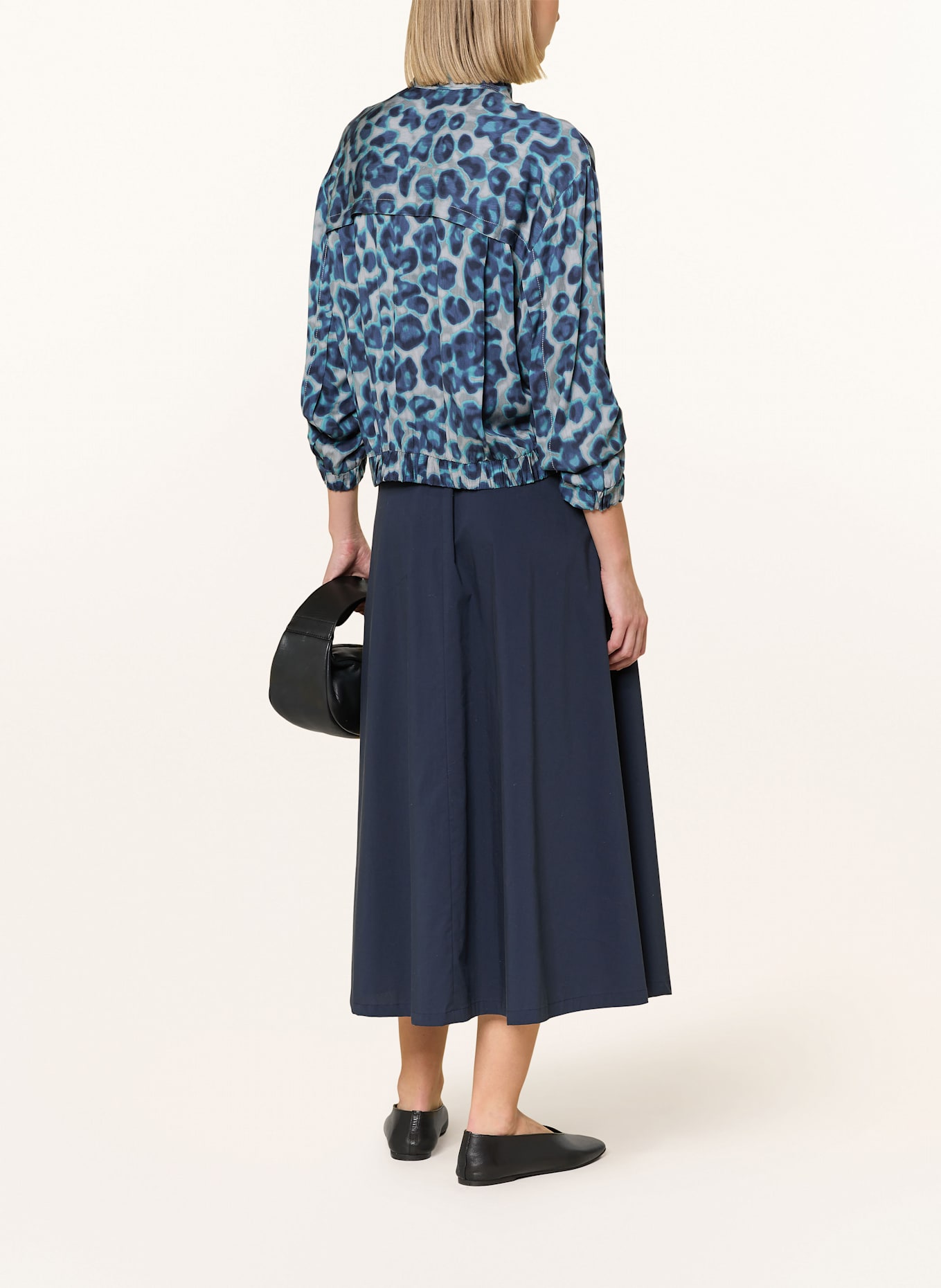 Emily VAN DEN BERGH Hemdbluse: BLAU / GRAU / TÜRKIS