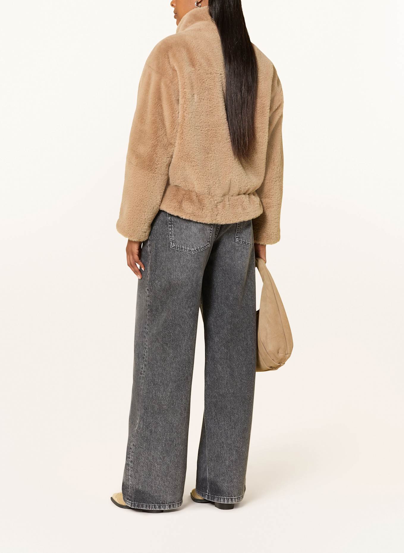 MARC AUREL Kunstfell-Jacke: BRAUN