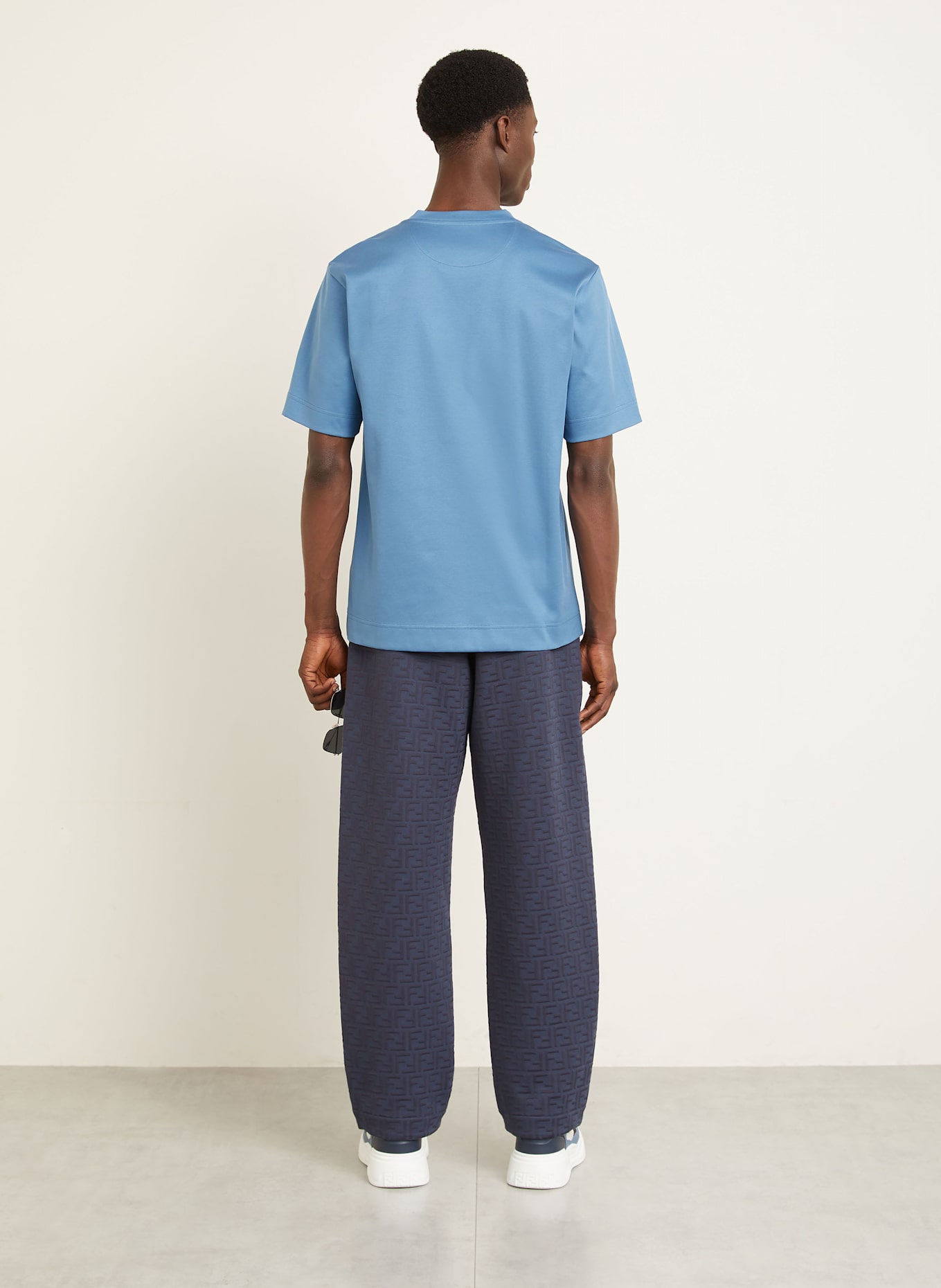 FENDI Tričko: TMAVĚ MODRÁ