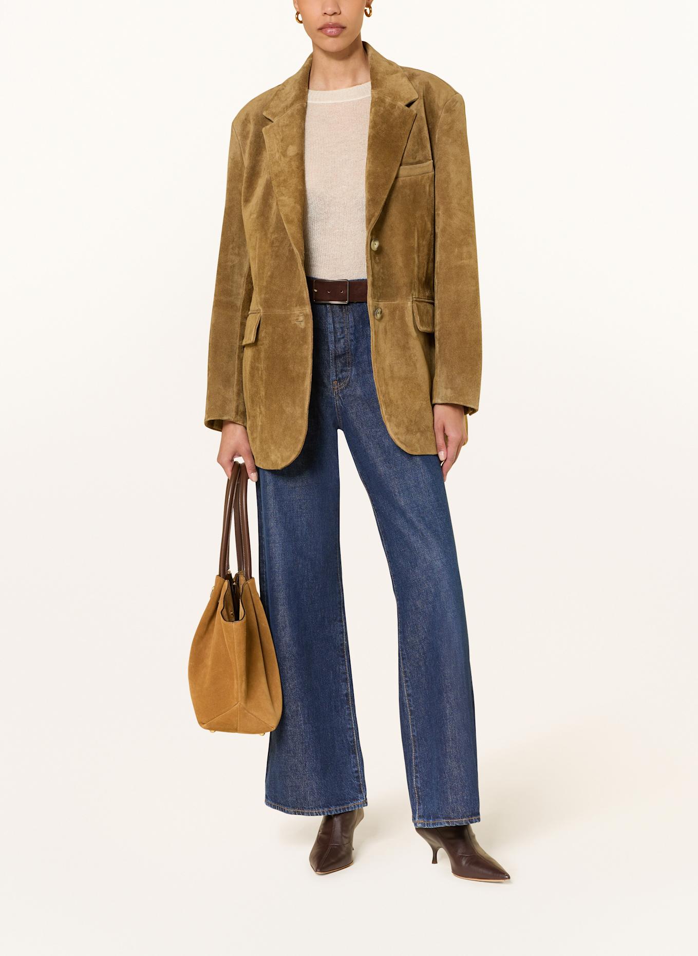 ARMA Kožený blejzr BENNY: SVĚTLE HNĚDÁ