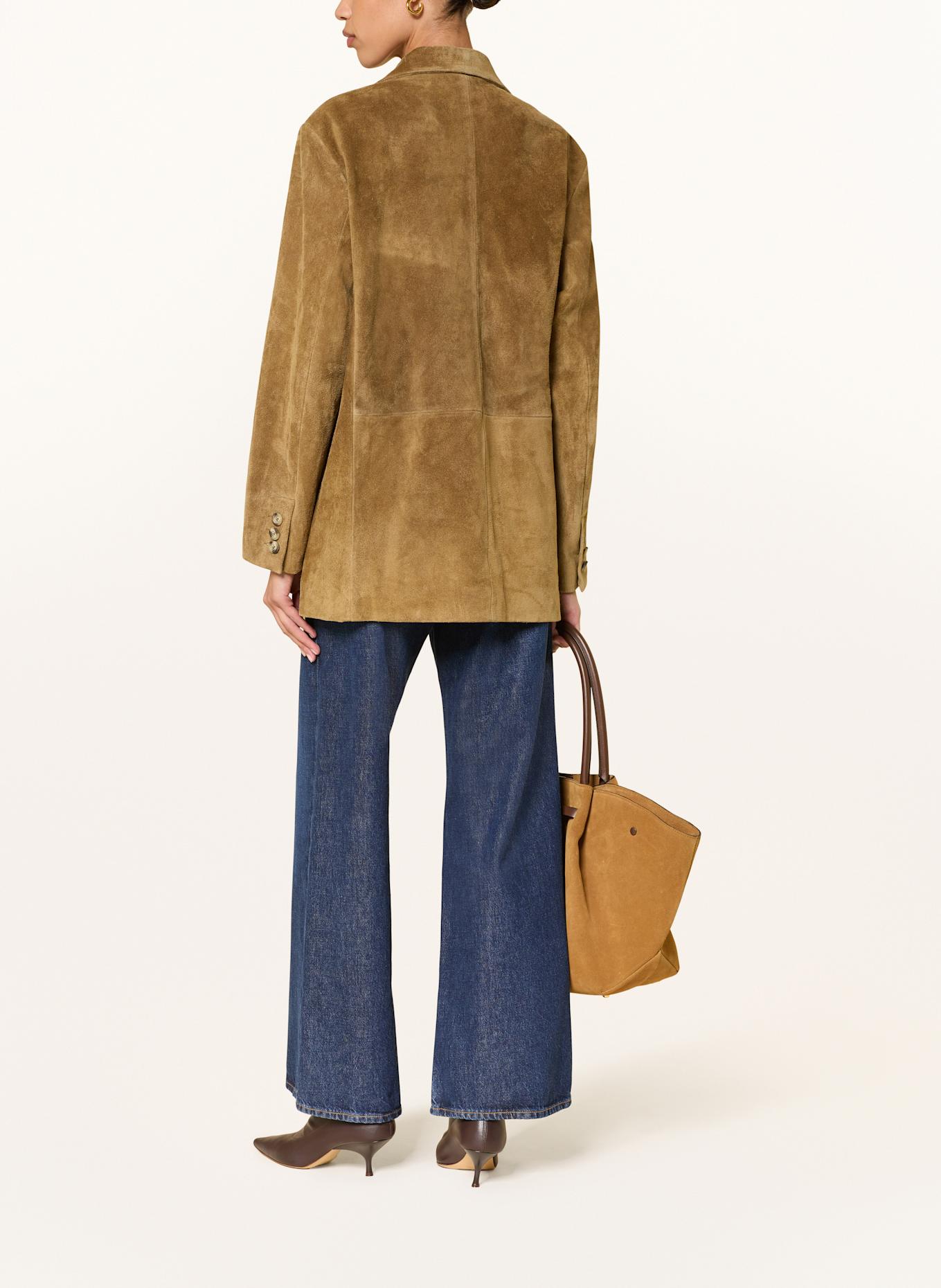 ARMA Kožený blejzr BENNY: SVĚTLE HNĚDÁ