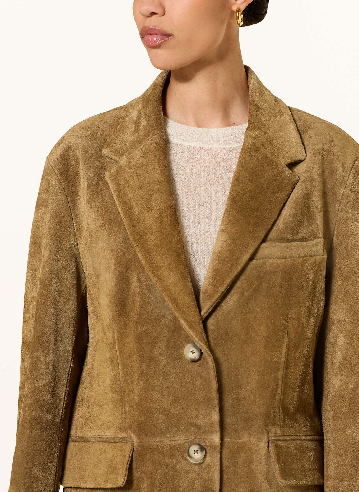 ARMA Kožený blejzr BENNY: SVĚTLE HNĚDÁ