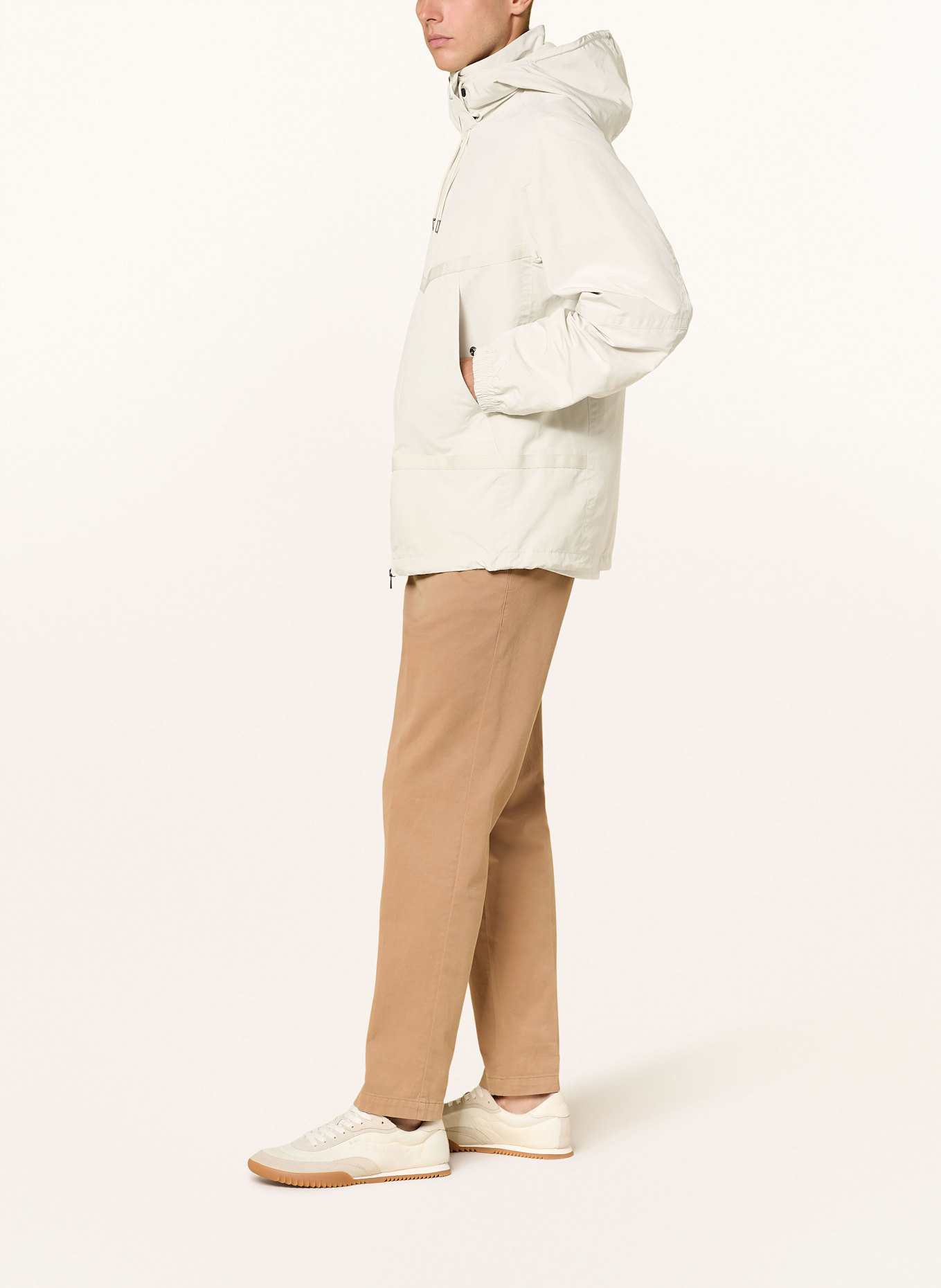 BOSS Jacke CEVENTO mit abnehmbarer Kapuze: ECRU